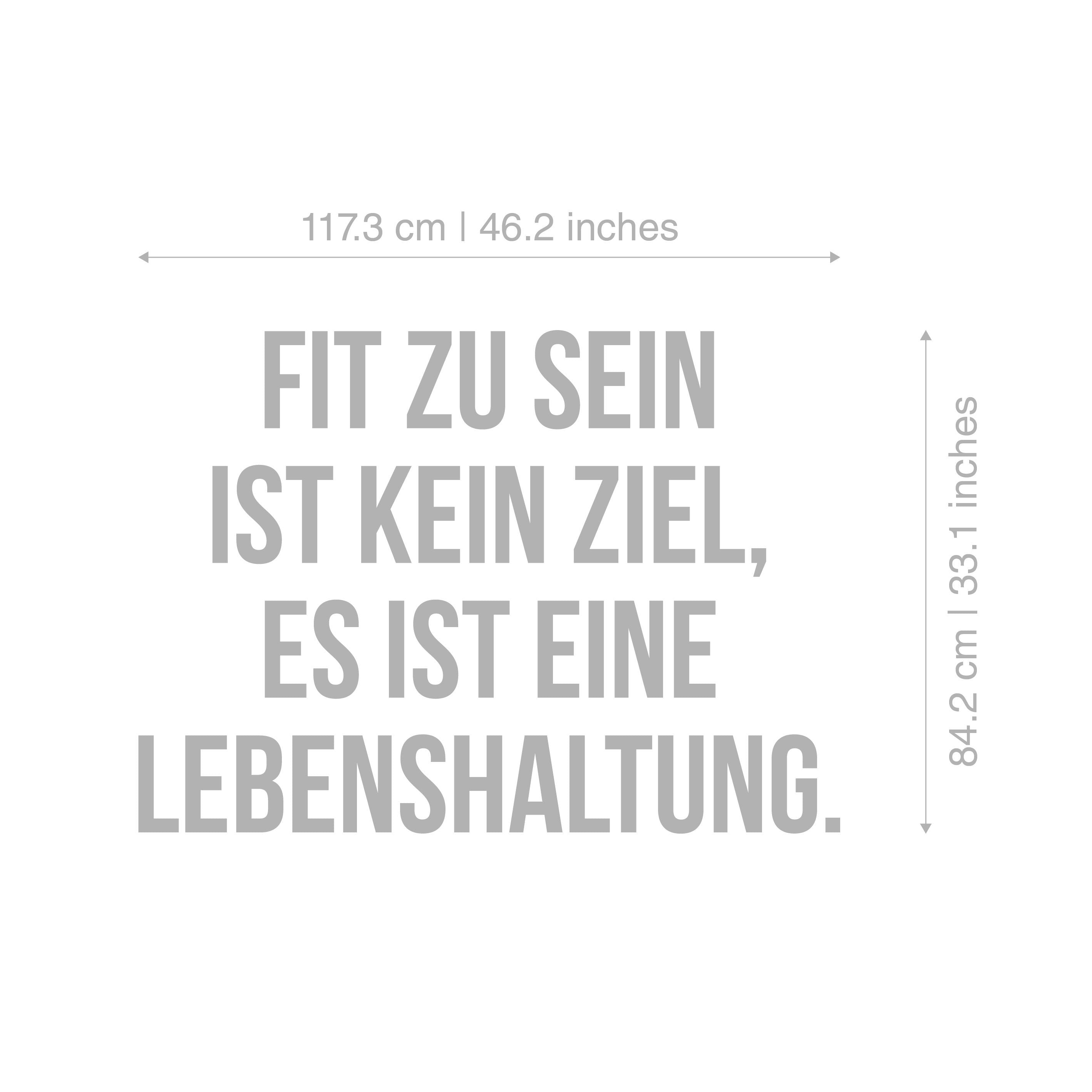 Fit zu sein ist kein ziel, es ist eine lebenshaltung, 3D-BUCHSTABEN Homegym, Training, Fitness, Fitnessstudio, SKU:GISN-2