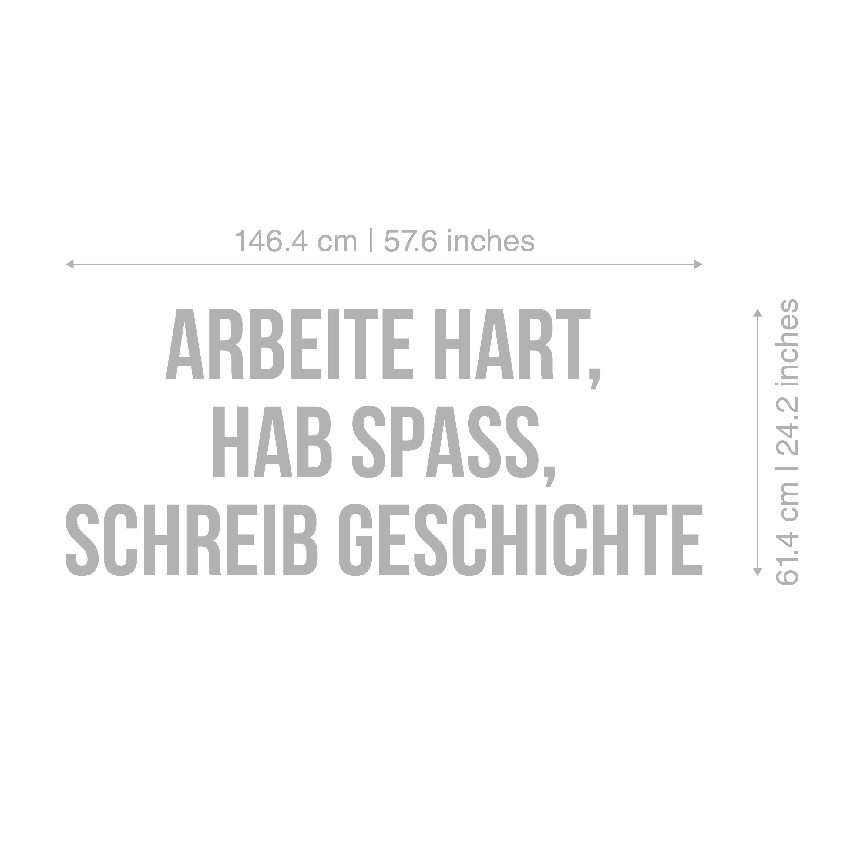 Arbeite hart, hab spass, schreib geschichte, 3D-BUCHSTABEN Homegym, Training, Fitness, Fitnessstudio, SKU:ARHA-2