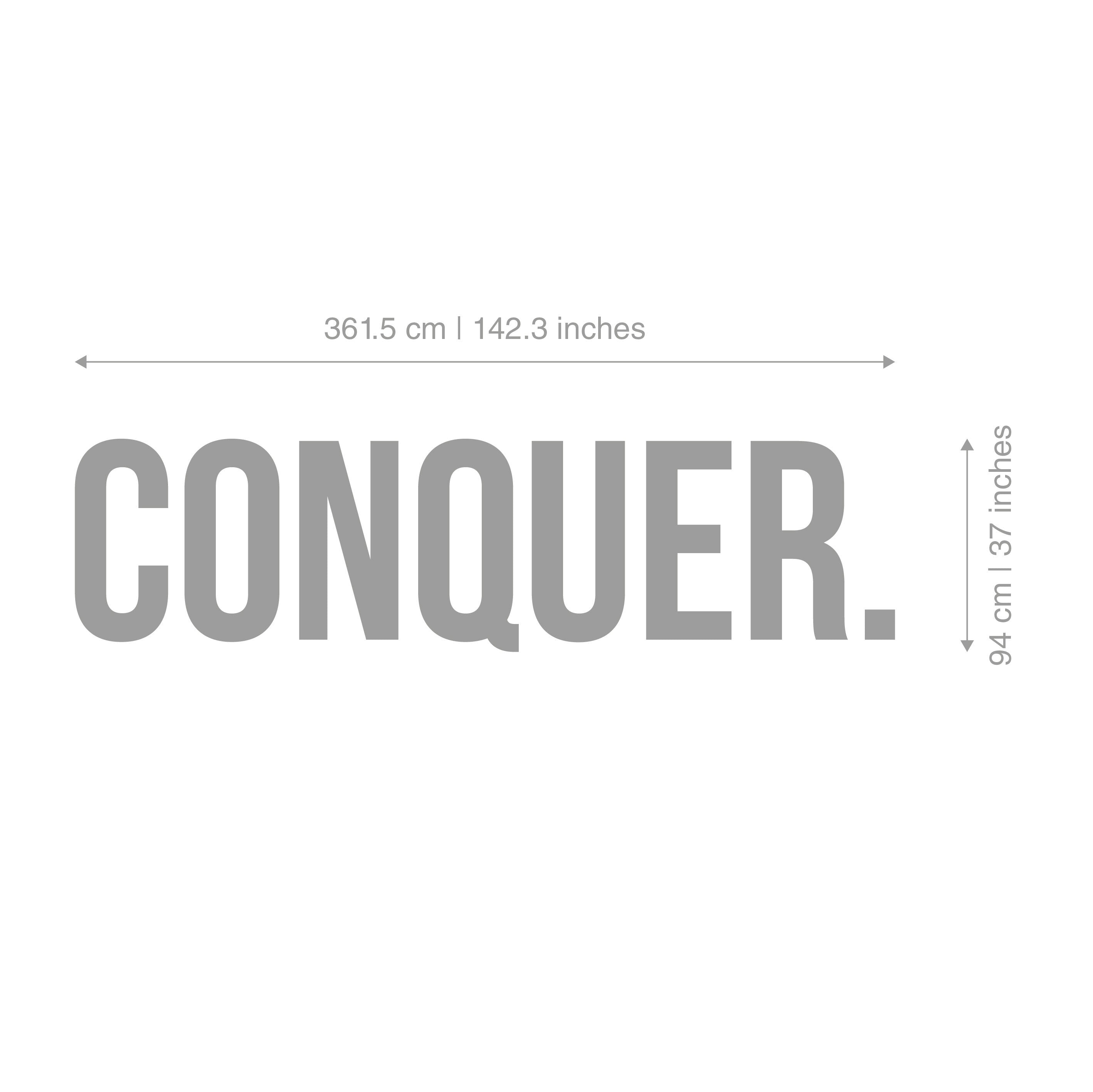 Conquer Gym Wall Art, Training Room Gym Quote, Fitness Wall Decor, Workout Motivation, SKU:CONQ-3