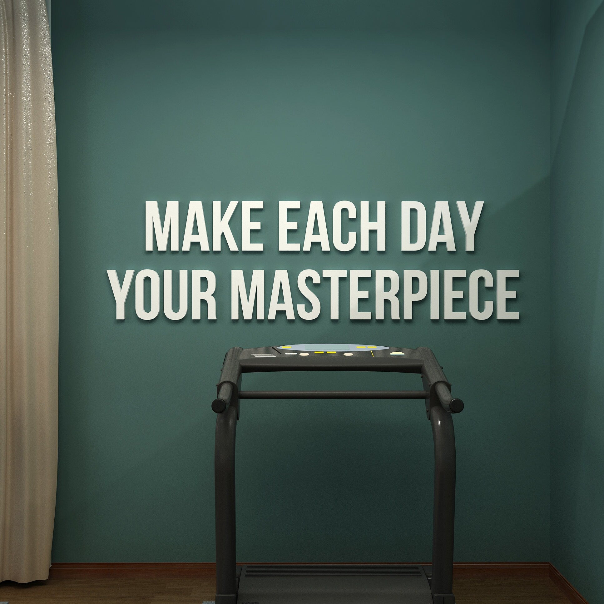 Make Each Day Your Masterpiece, Gym Wall Art, Inspirational, Motivational, Fitness Workout Motivation, SKU:MEDY-1