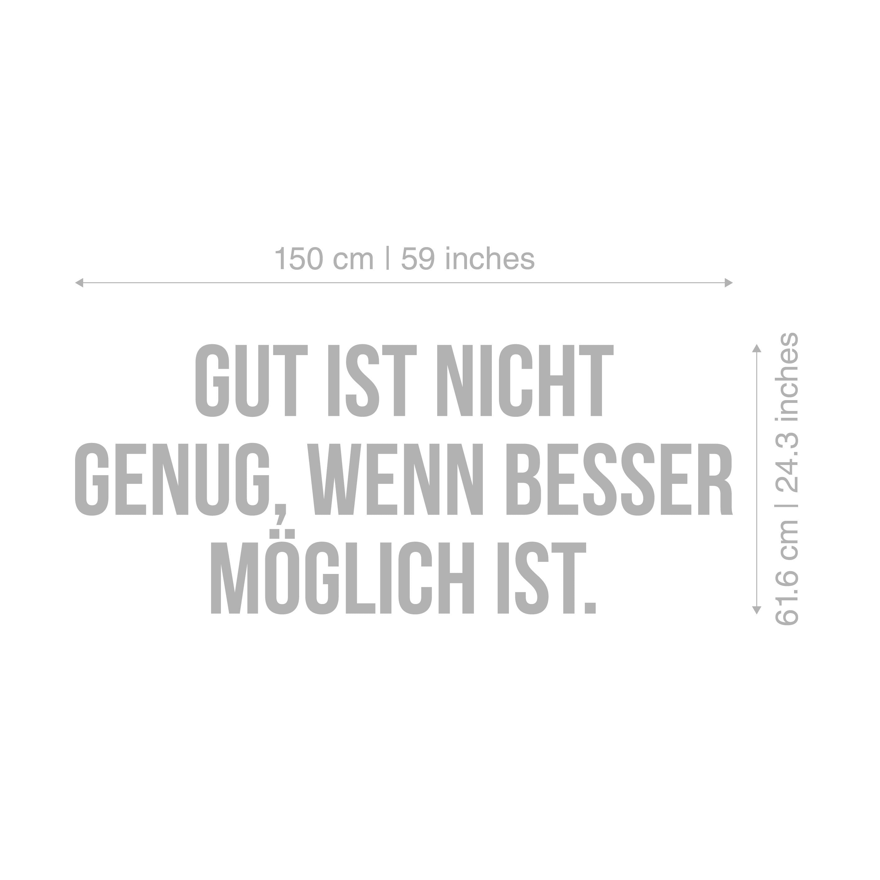 Gut ist nicht genug, wenn besser möglich ist, 3D-BUCHSTABEN Homegym, Training, Fitness, Fitnessstudio, SKU:GISN-2