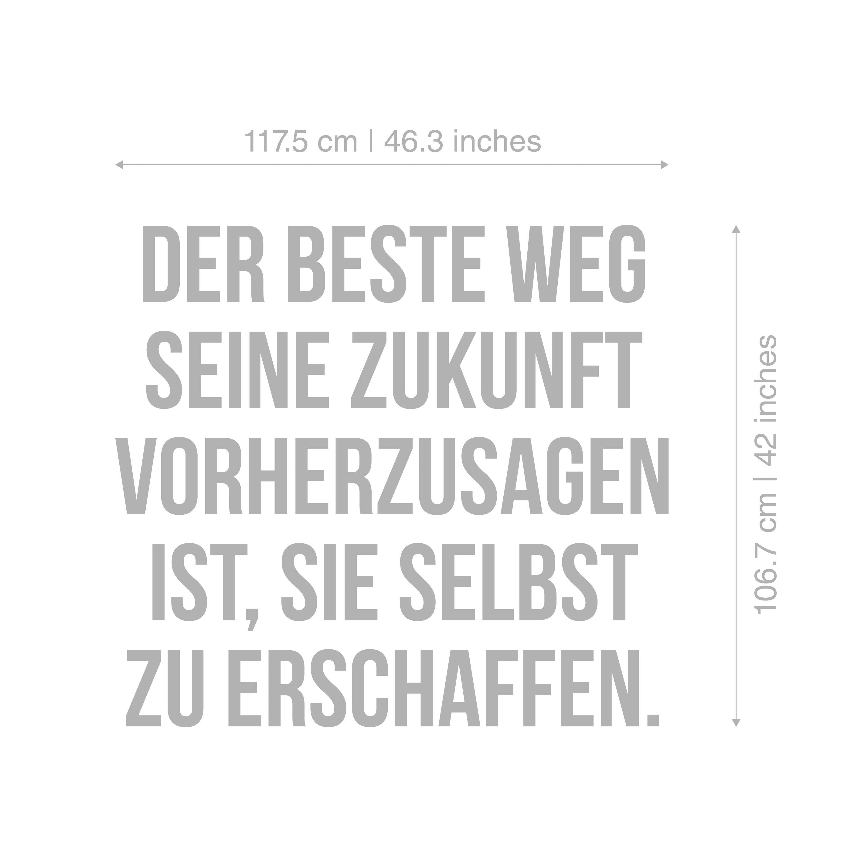 Der beste weg seine zukunft vorherzusagen ist, sie selbst zu erschaffen, 3D-BUCHSTABEN Homegym, Training, Fitness, Fitnessstudio, SKU:DERW-2