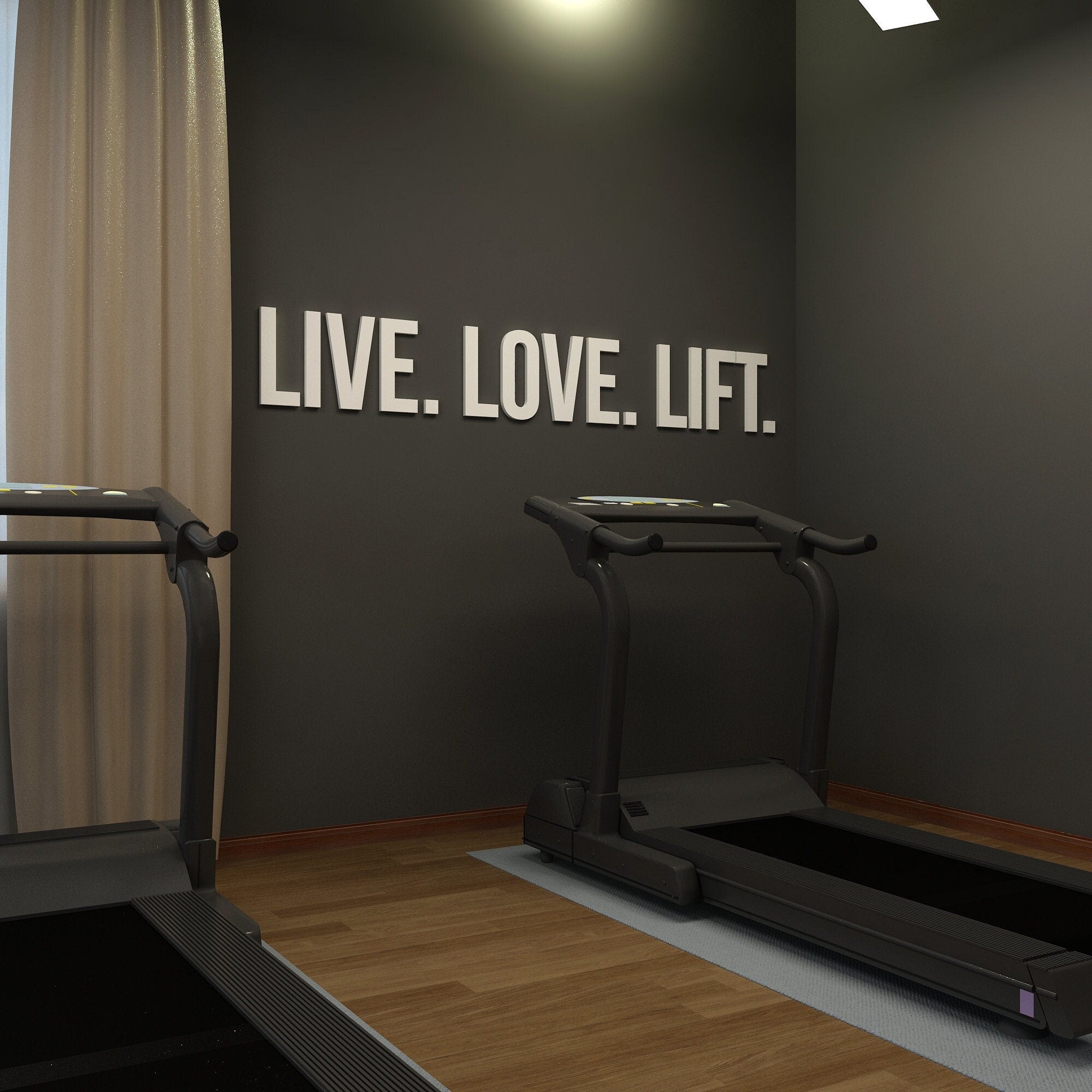 Live, Love, Lift, Gym Wall Art, Training Room Gym Quote, Fitness Wall Decor, Workout Motivation, SKU:LVLL-0