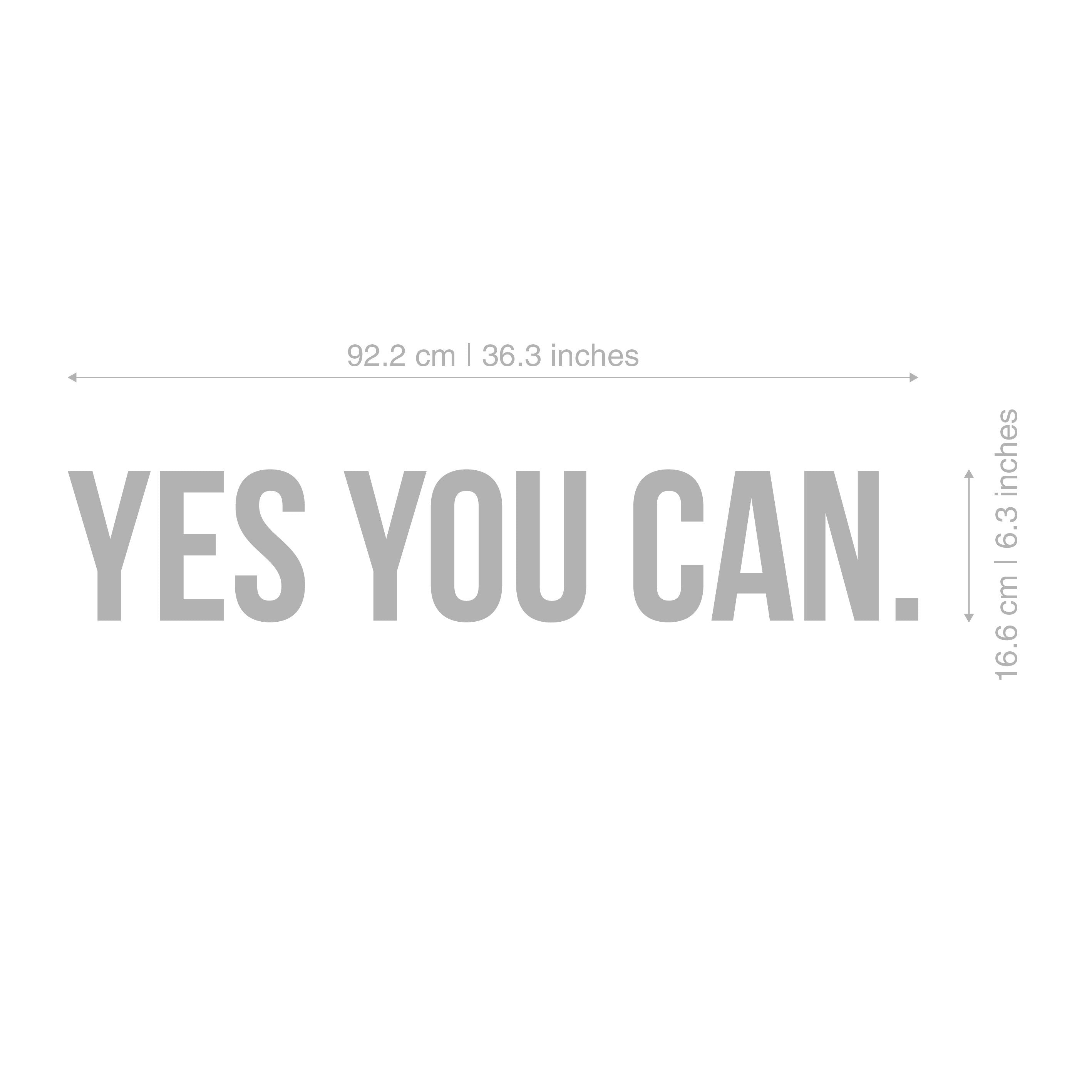 Yes You Can, Gym Wall Art, Training Room Gym Quote, Fitness Wall Decor, Workout Motivation, SKU:YSYC-2