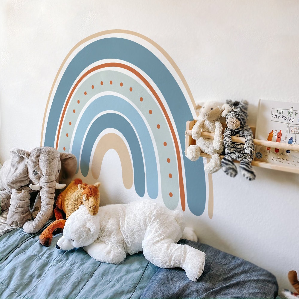 Sticker Kinderzimmer Wandaufkleber Boho Stil Regenbogen I Wand Deko I Wandtattoos I Babyzimmer Wand Deko I Sticker Set-0