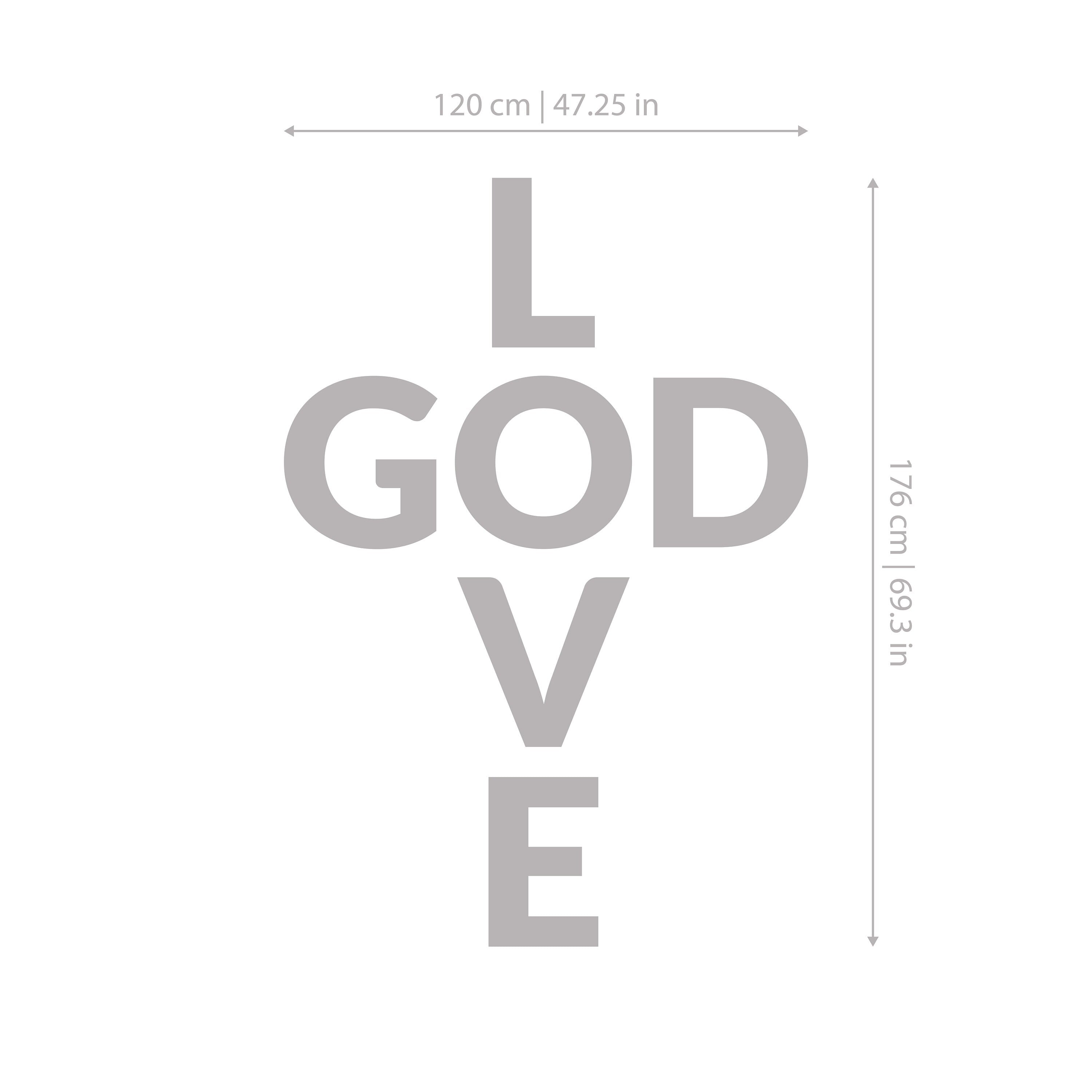 Love God Sign - Faith Sign - Bible Wall Art - SKU:LOOD-1