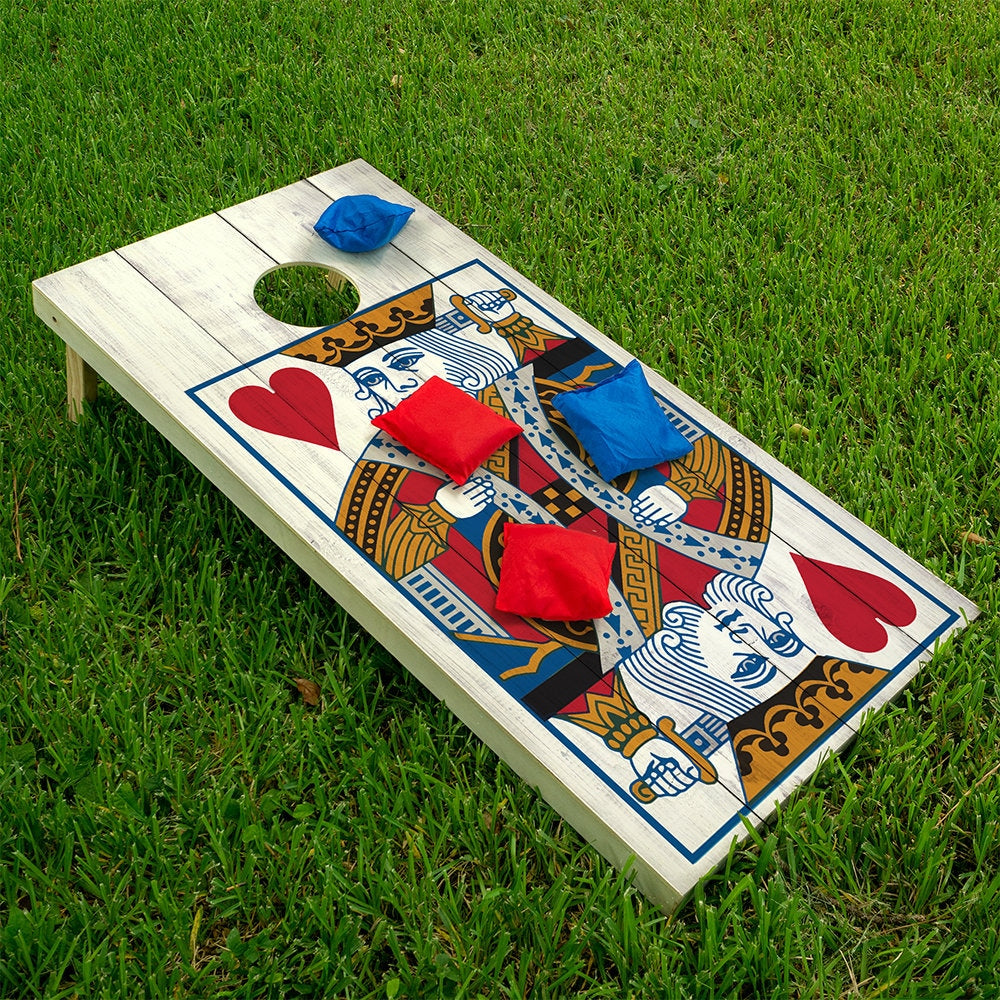 King and Queen of Hearts - Cornhole Board Wrap - Set of 2