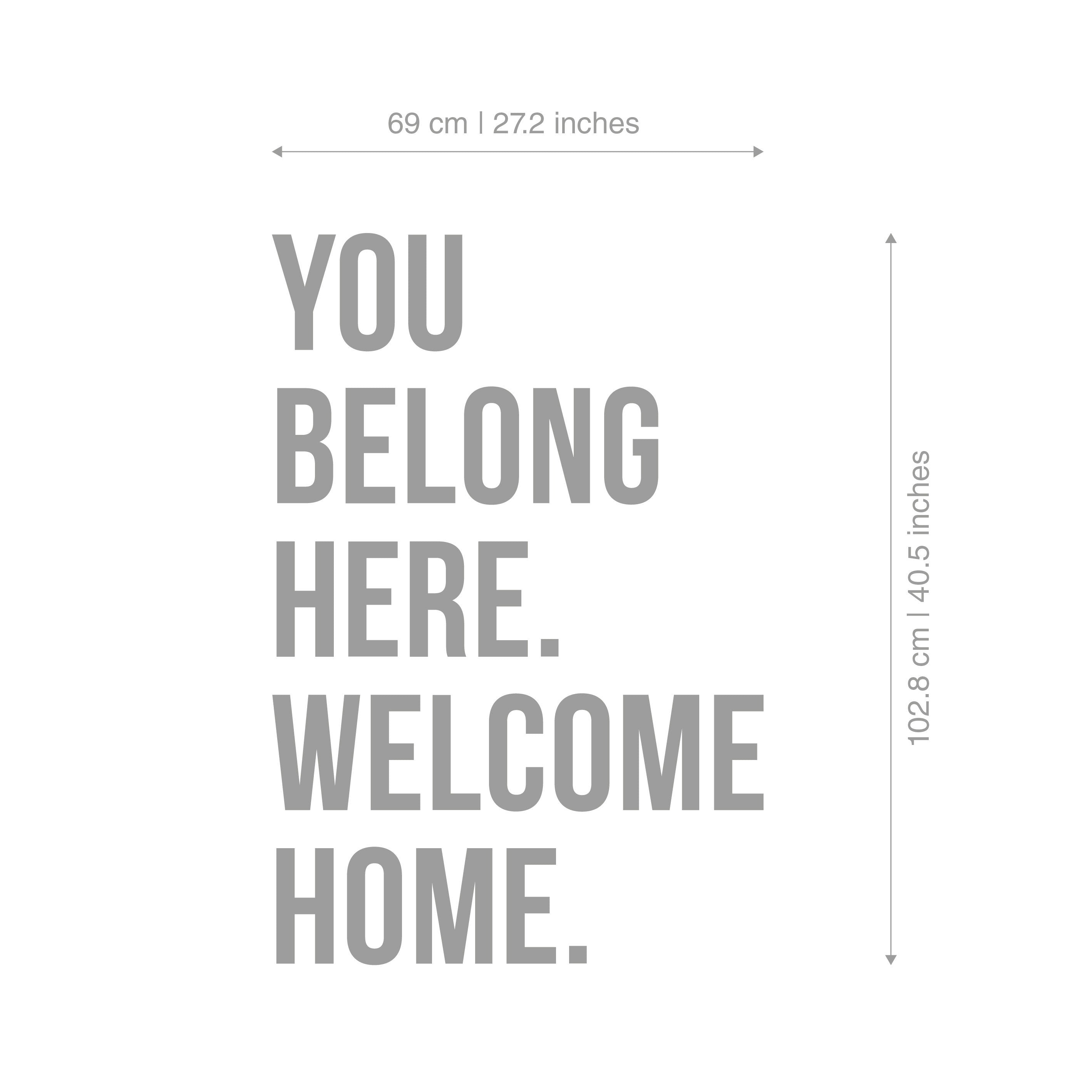 You Belong Here Sign, 3D Quote Letters, Inspirational Quotes, Mental Health Office Decor, Church Decor, SKU:YWHM-2