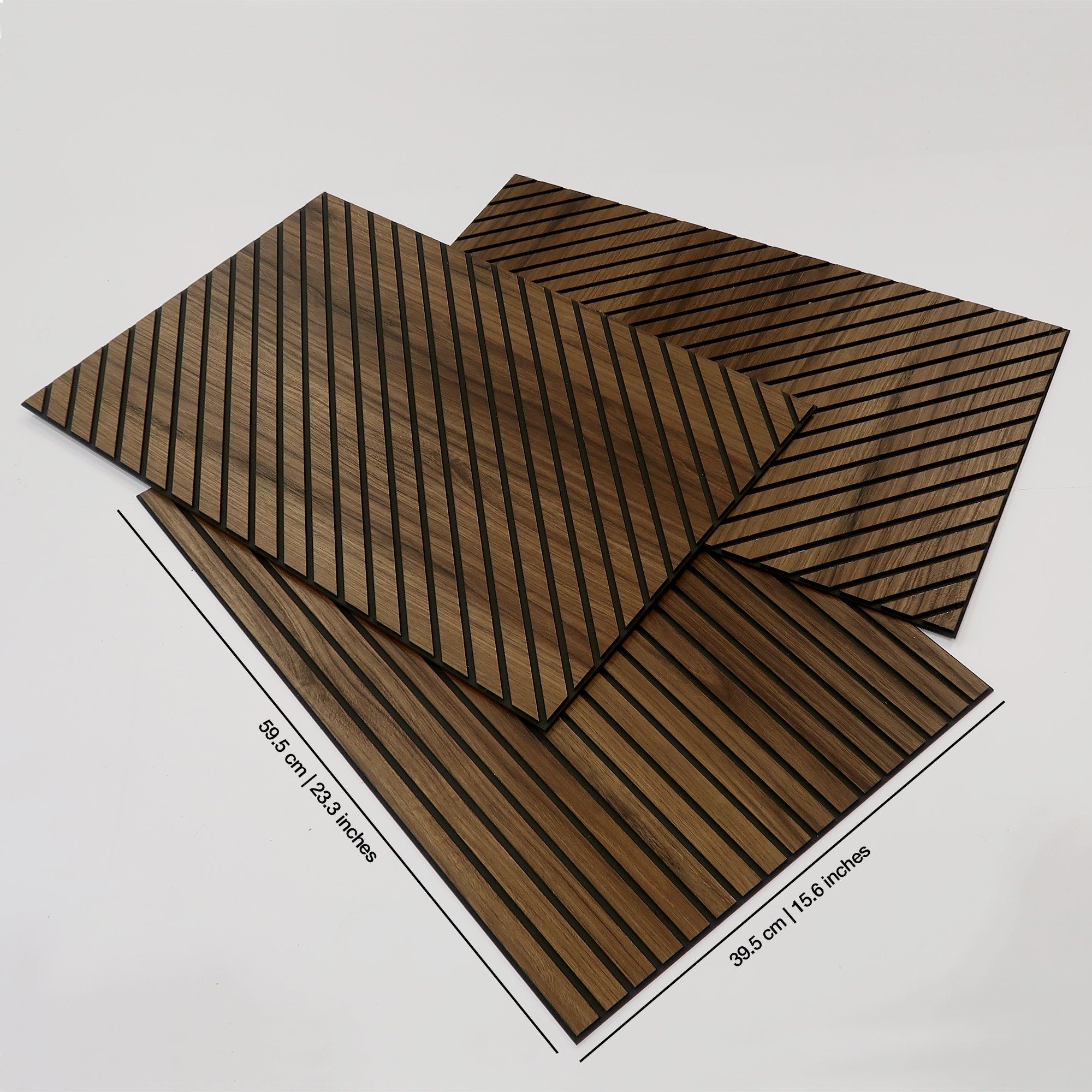 Dark Wood Slat Wall Panel, Accent Wall Panel, Decorative Wall Panels, Easy Installation, SKU:WOSL-3