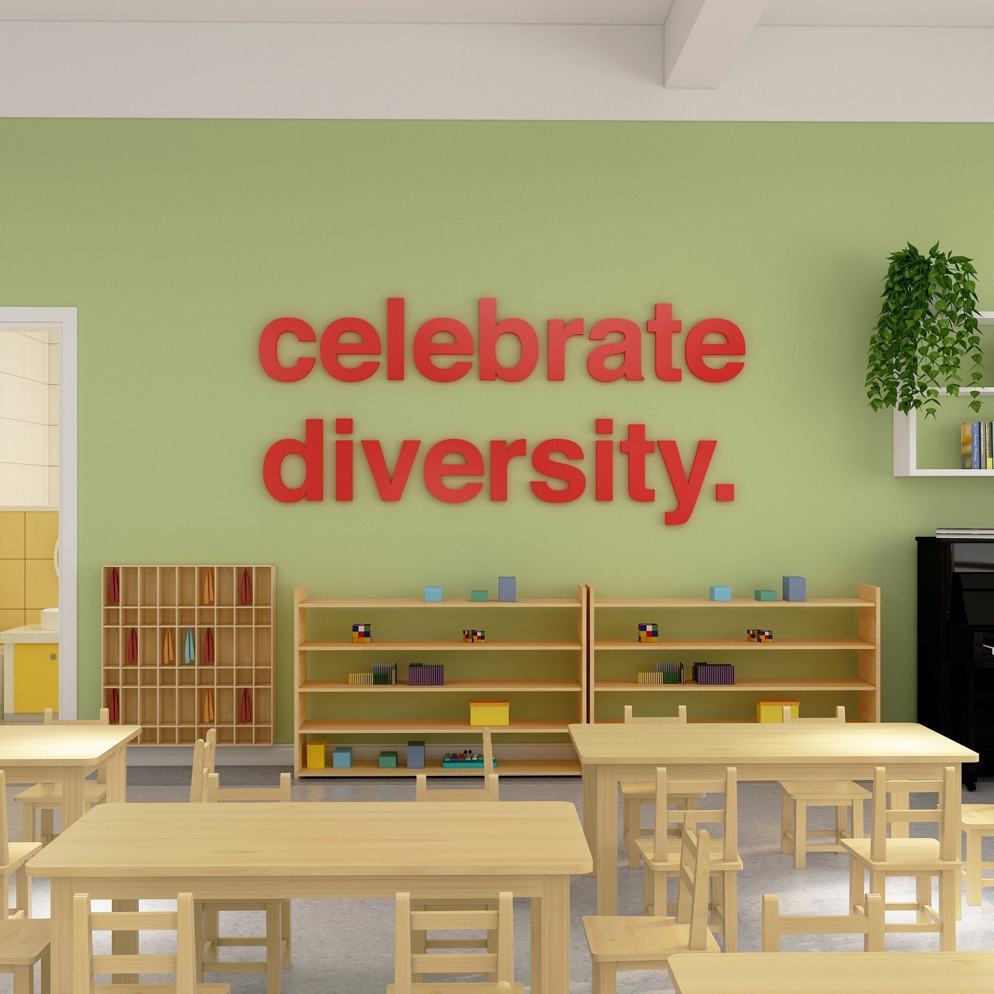 Celebrate Diversity, Motivational Art, Inclusive 3D Wall Art, Equal Rights, SKU:CEDI-0