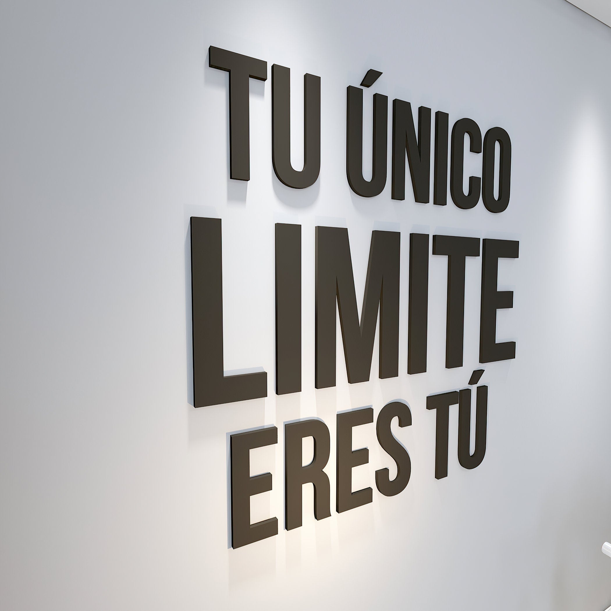 Tu Unico Limite Eres Tu, Arte de la Pared del Gimnasio, Signo de Cita Motivacional, Ideas de Decoración de Gimnasio, SKU:TULE-1