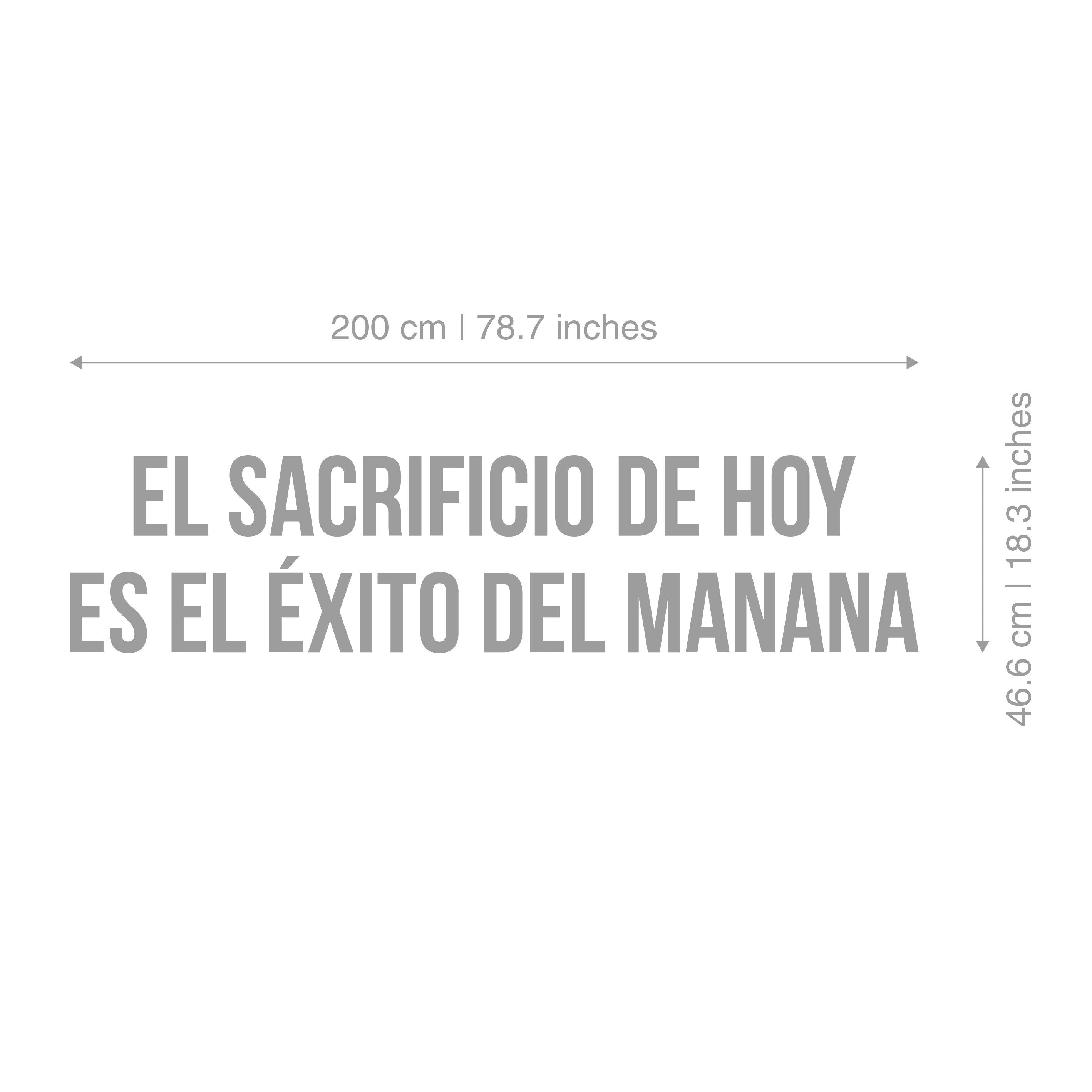 El Sacrificio de Hoy Es el Exito del Manana, Arte de la Pared del Gimnasio, Signo de Cita Motivacional, SKU:ESDH-1