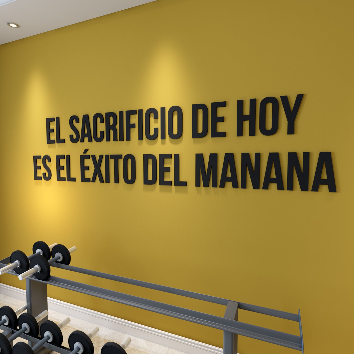 El Sacrificio de Hoy Es el Exito del Manana, Arte de la Pared del Gimnasio, Signo de Cita Motivacional, SKU:ESDH-2