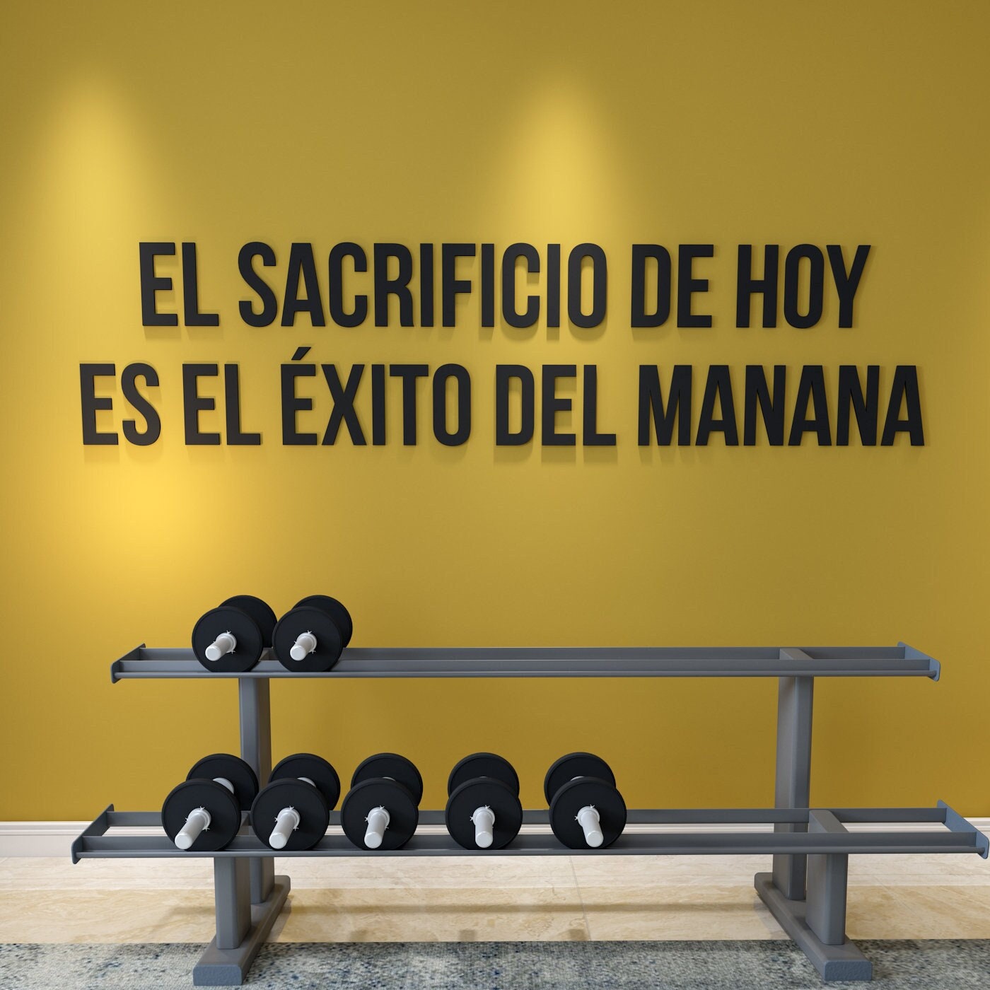 El Sacrificio de Hoy Es el Exito del Manana, Arte de la Pared del Gimnasio, Signo de Cita Motivacional, SKU:ESDH-0