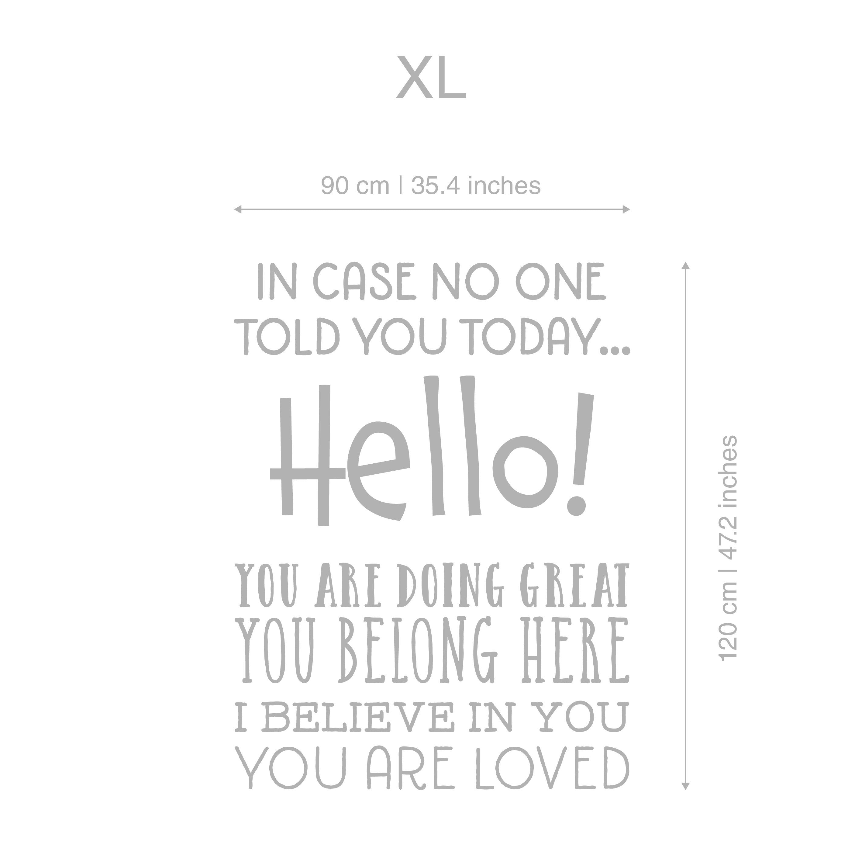 In case no one told you today... Hello!, Fun Wall Decor for Classroom, School Mission Statement Decal Elementary School Decal, SKU:ICNO-3