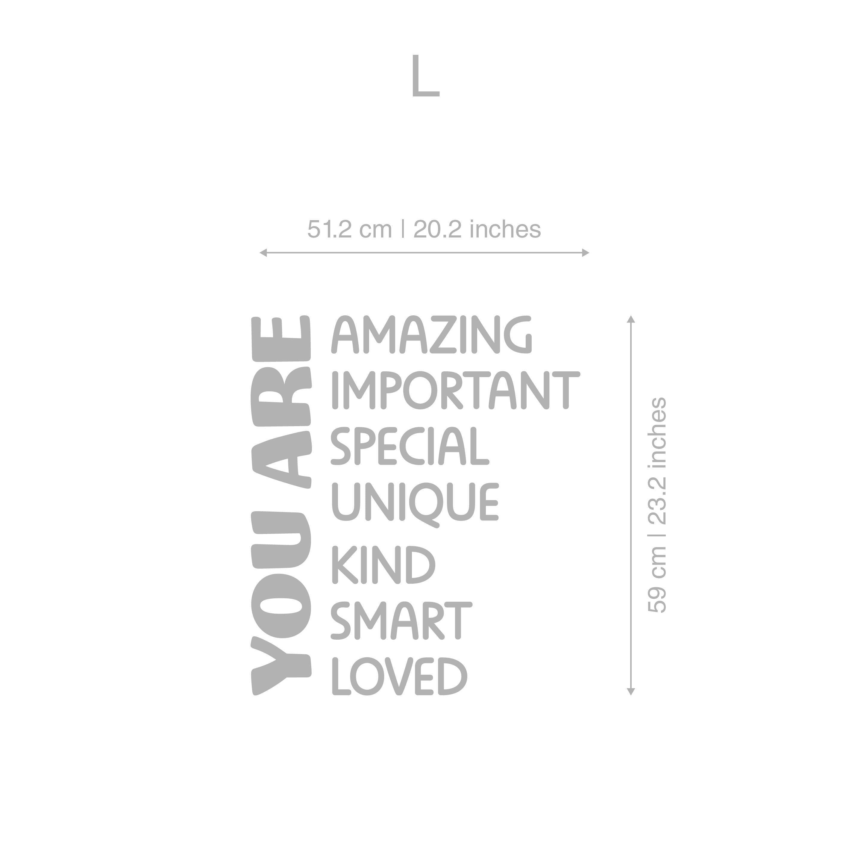 You Are Amazing Wall Vinyl Decal, Positive Affirmations for Classroom, Positive Quote for School Decal, SKU:YOAR-2