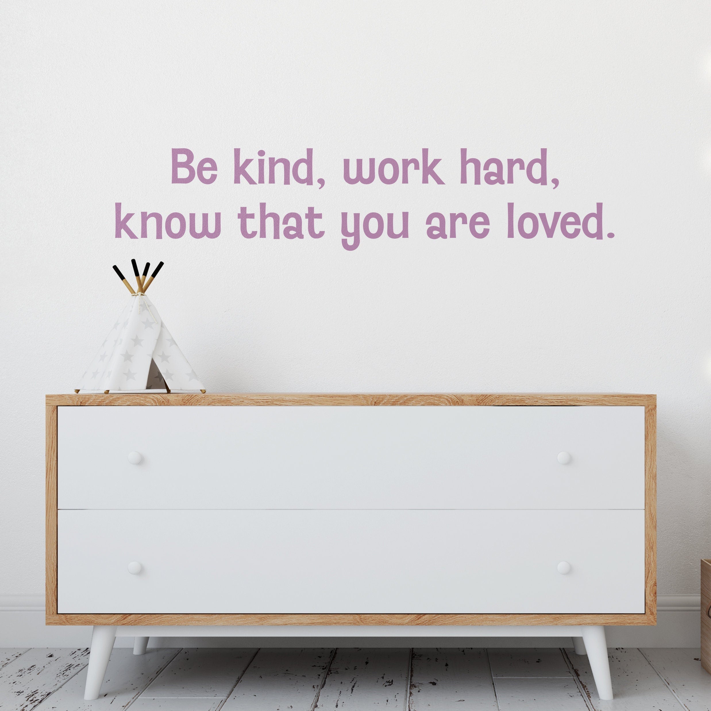 Be kind, work hard, know that you are loved, Inspirational Quote, Elementary School Decal, SKU:BKWH-0