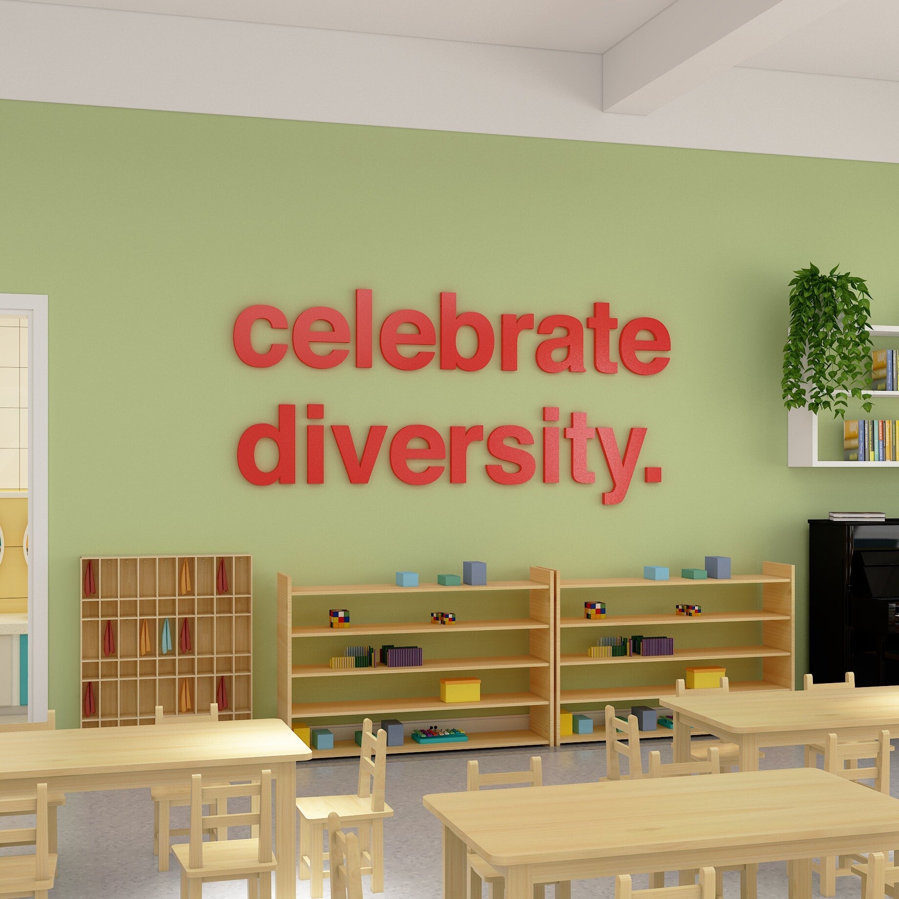 Celebrate Diversity, Motivational Art, Inclusive 3D Wall Art, Equal Rights, SKU:CEDI-1