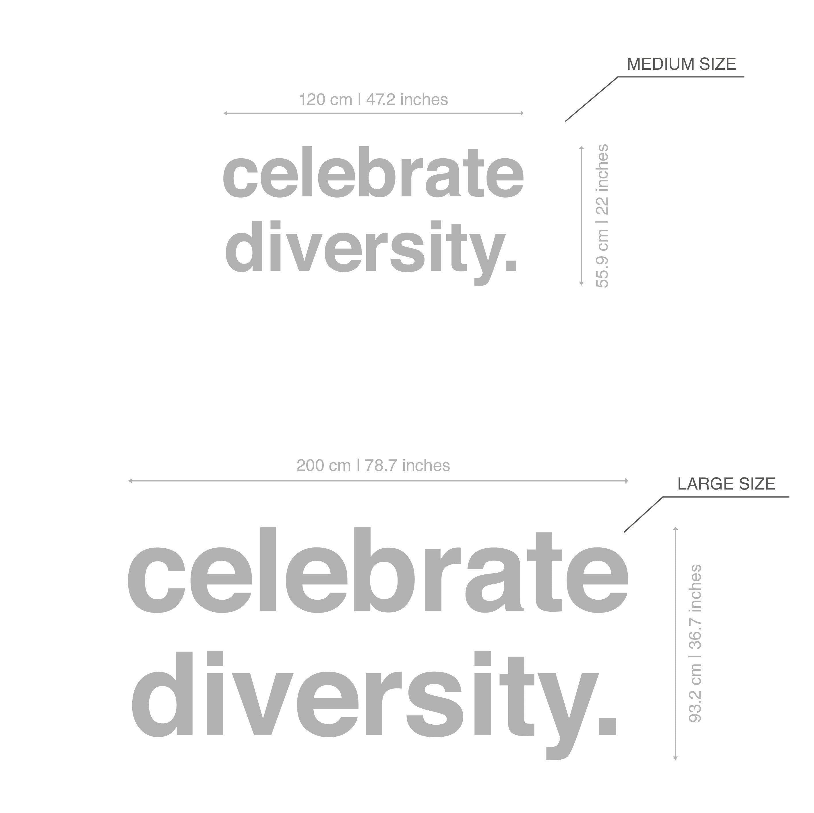 Celebrate Diversity, Motivational Art, Inclusive 3D Wall Art, Equal Rights, SKU:CEDI-2