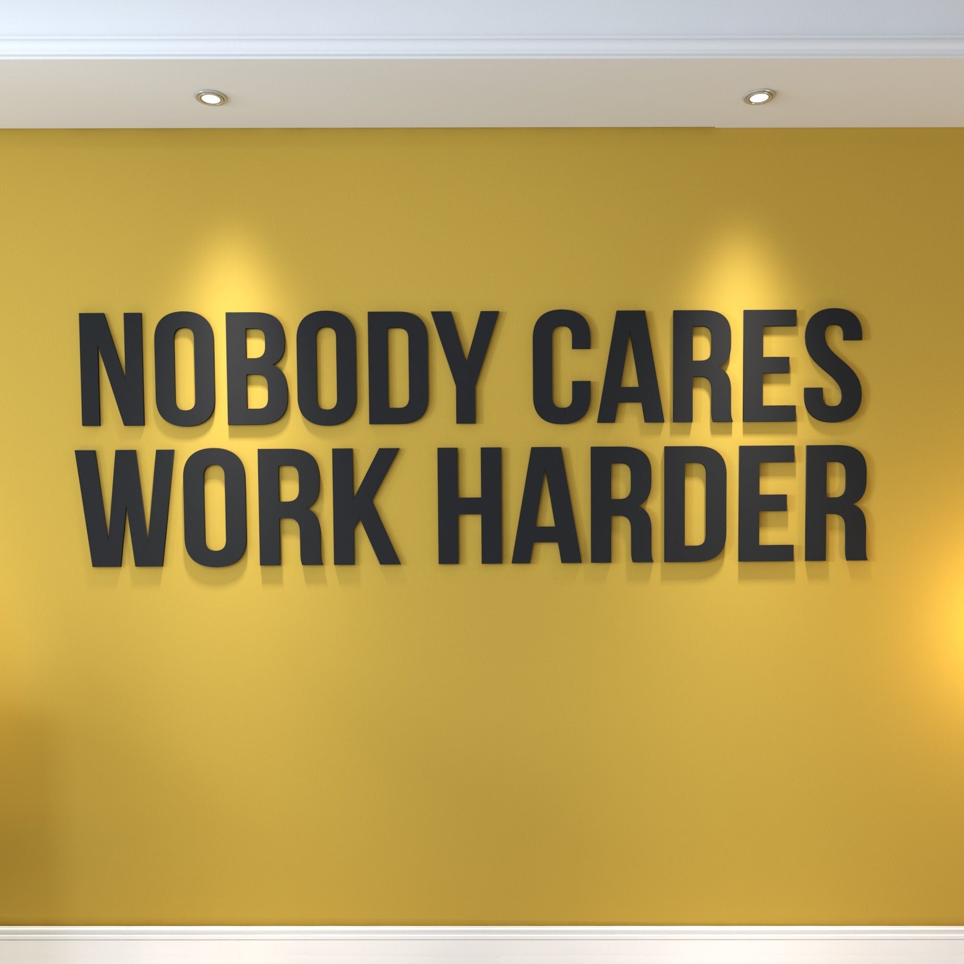 Nobody Cares Work Harder, Gym Wall Art, Motivational Quote Sign, Gym Decor Ideas, SKU:NCWH-0