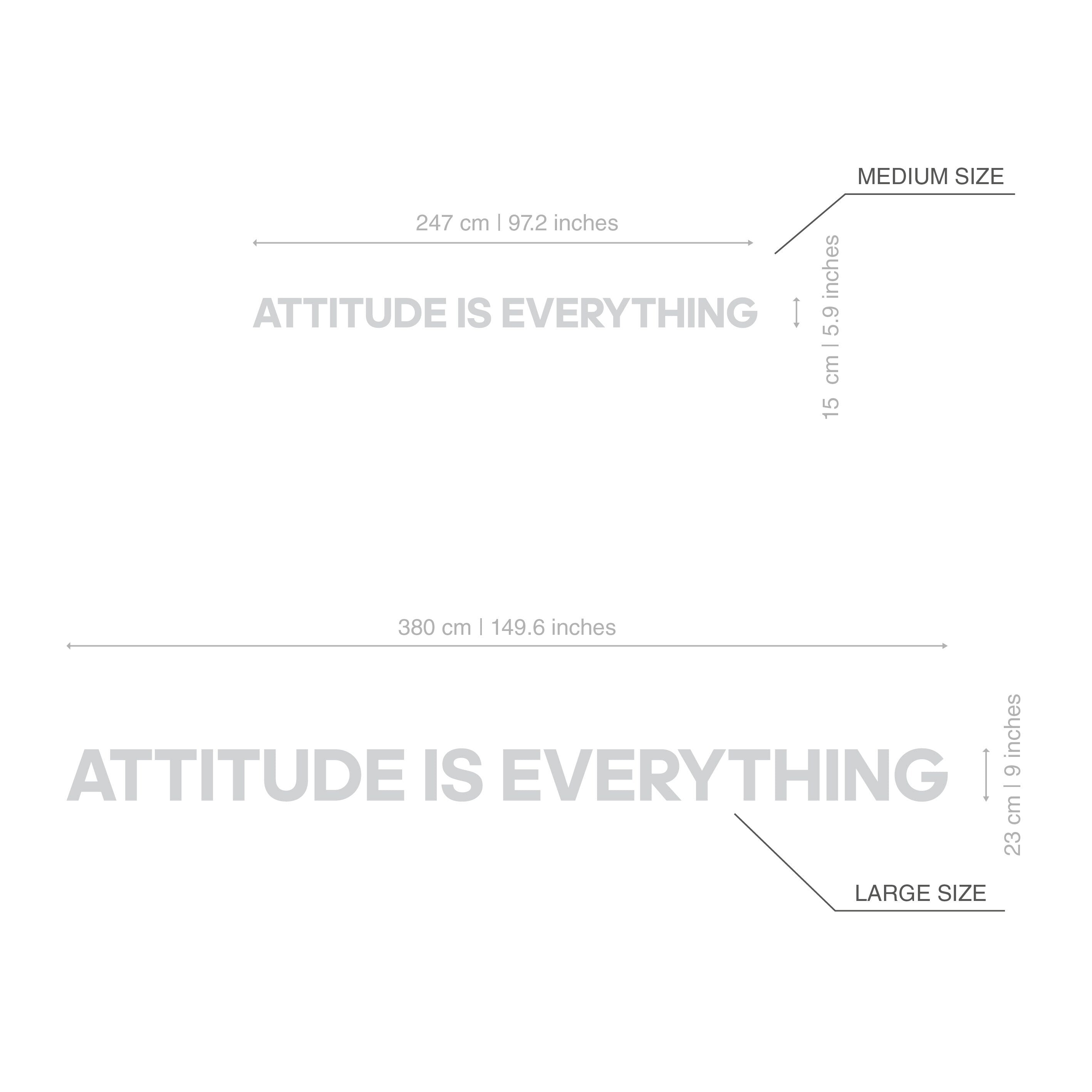 Attitude is Everything, Office 3D Quotes, Wall Art Decor, Inspirational Motivational Wall Art, SKU:ATTI-1