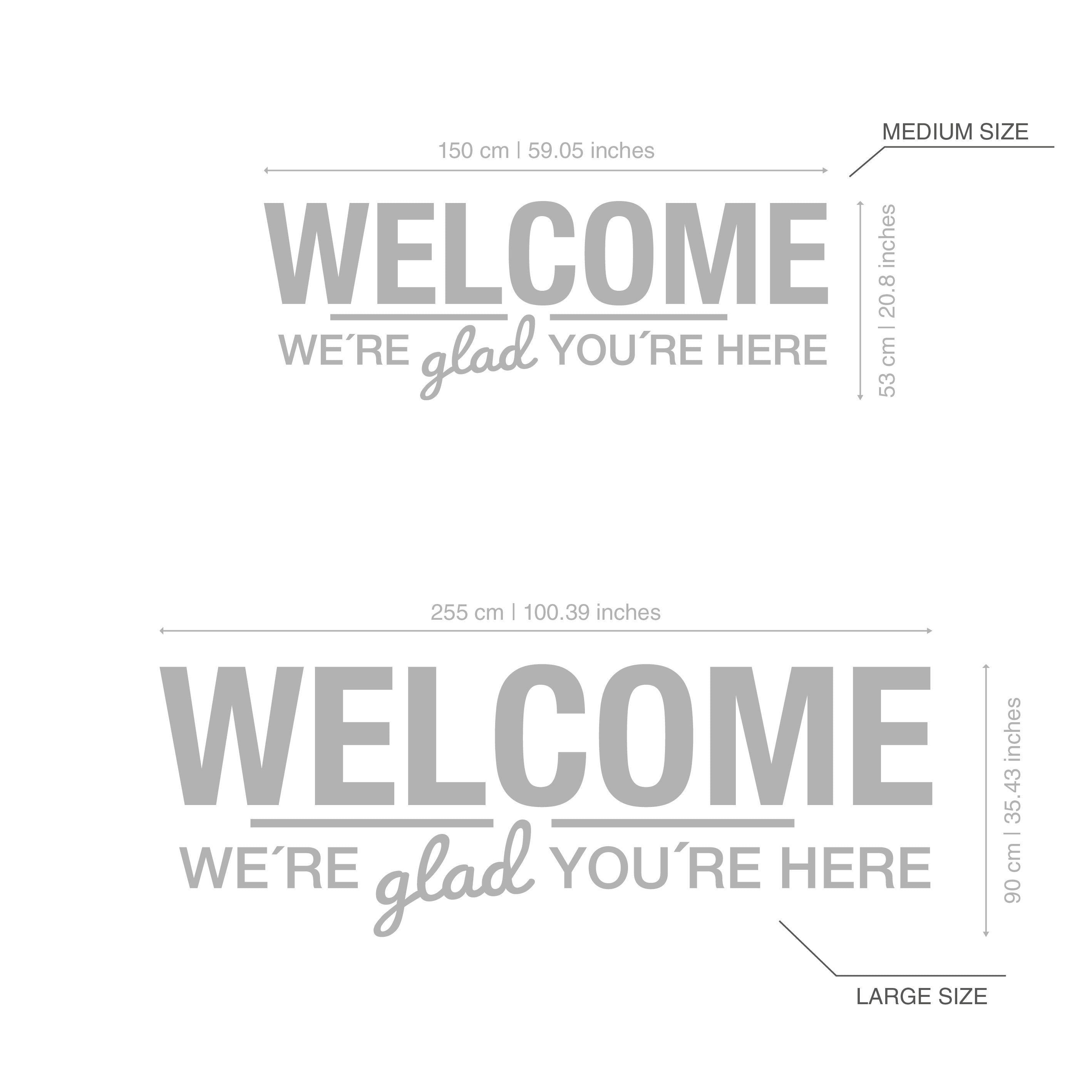 Welcome We re Glad You re Here Sign, Sign Church Worship Sanctuary, Congregation Entryway Foyer Decor, SKU:WEGL-2