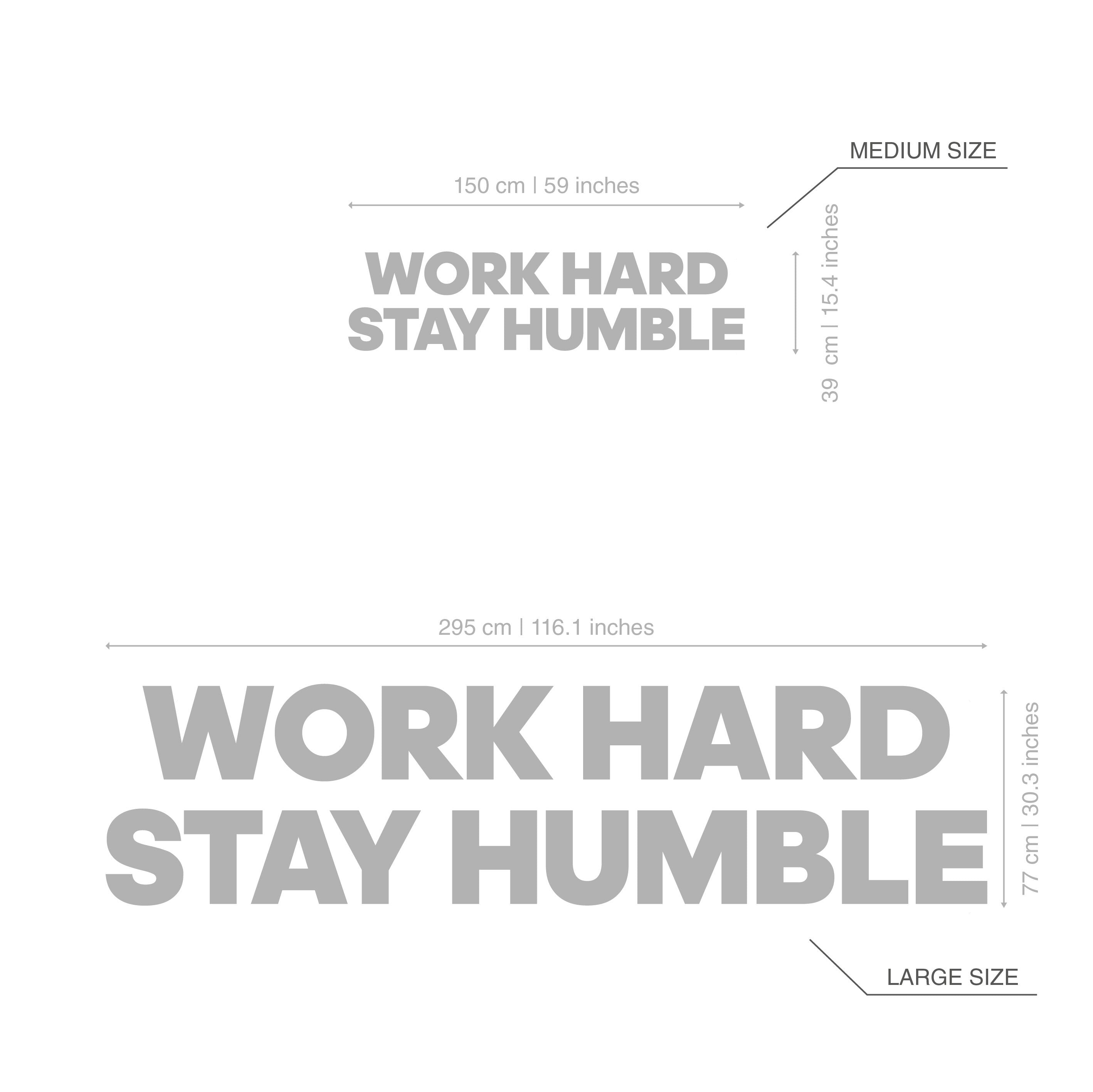 Work Hard Stay Humble, Business Office Room Wall Decor, Inspirational 3D Quotes, SKU:WOHUM-1