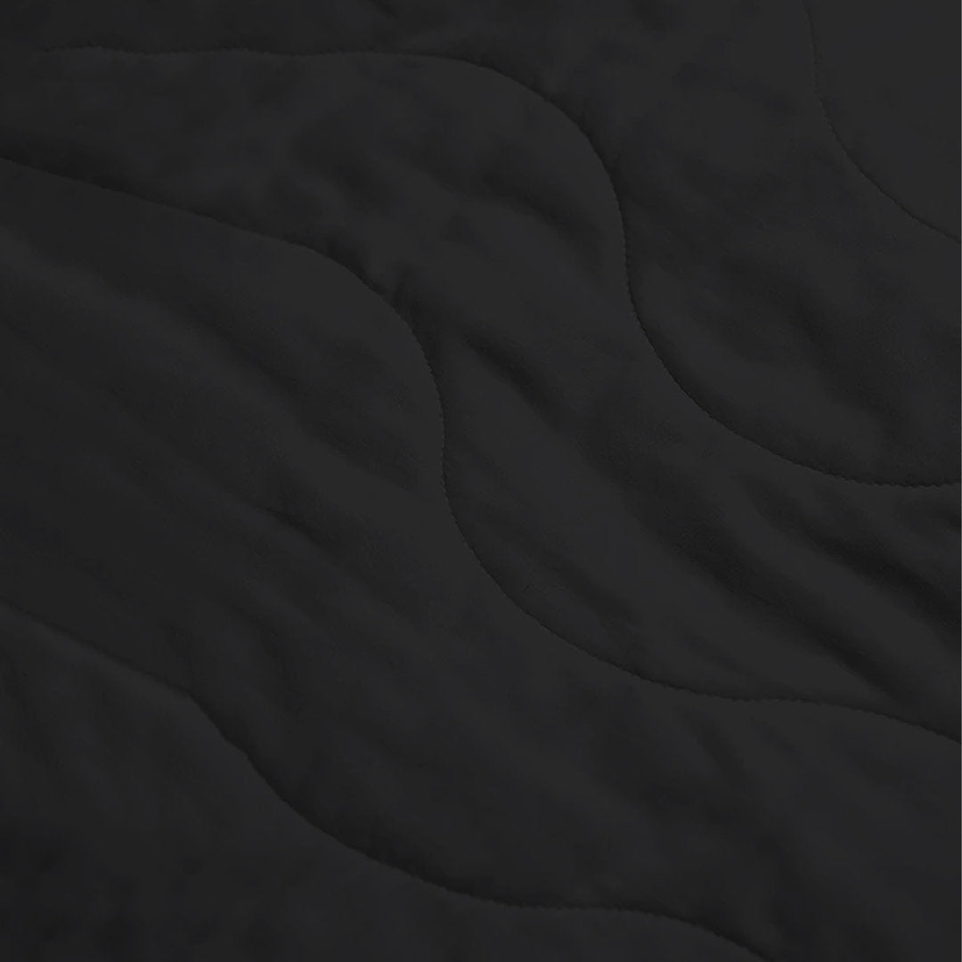 Black - 3-Piece | Quilt Bedding with Quilt Pillowcases | Lightweight | Cotton Filling | PureCottonSateen, PureLinen or LinenCottonMix-3