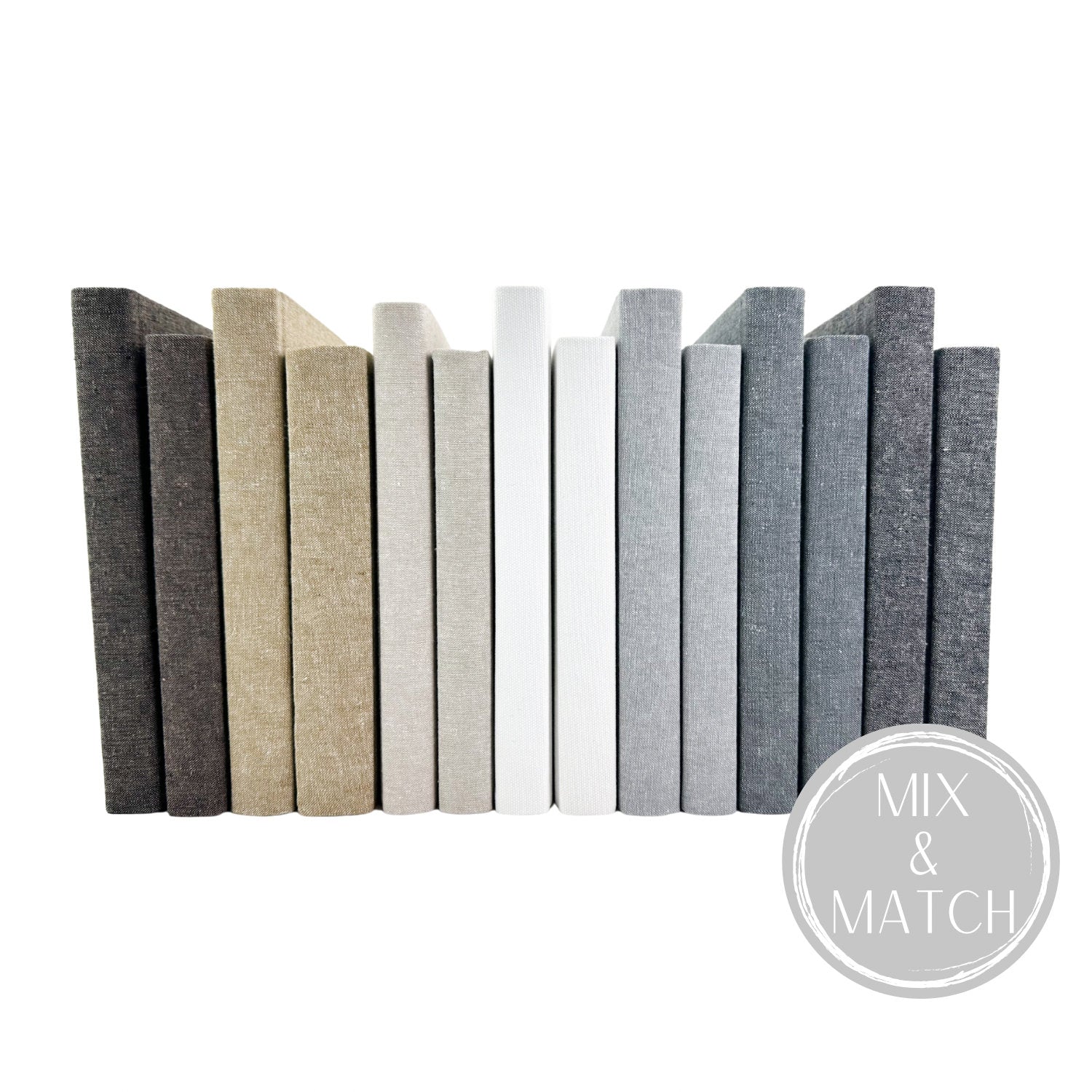 Mix & Match Linen Covered Decorative Books
