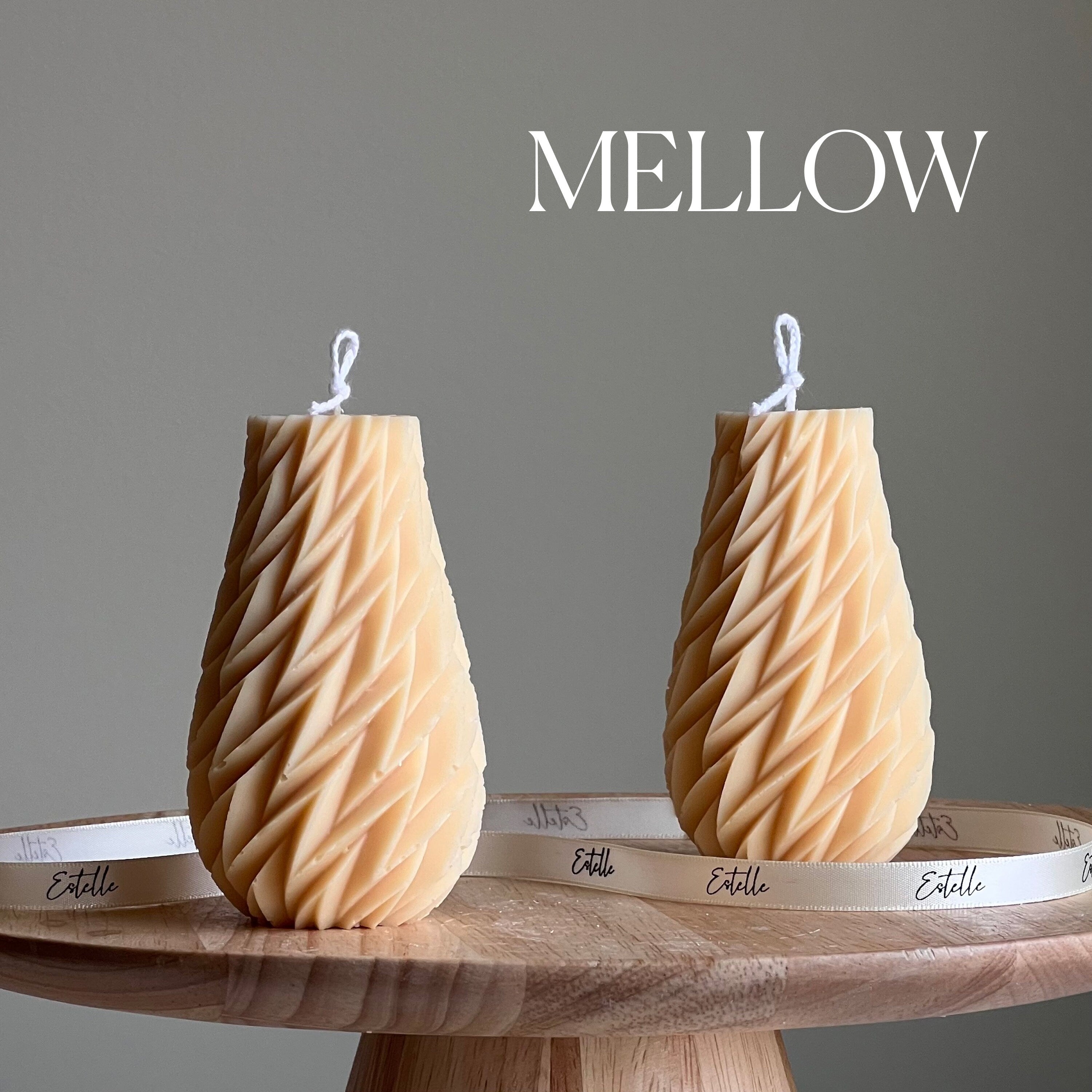 Geometric Wavy Pillar Candle-3