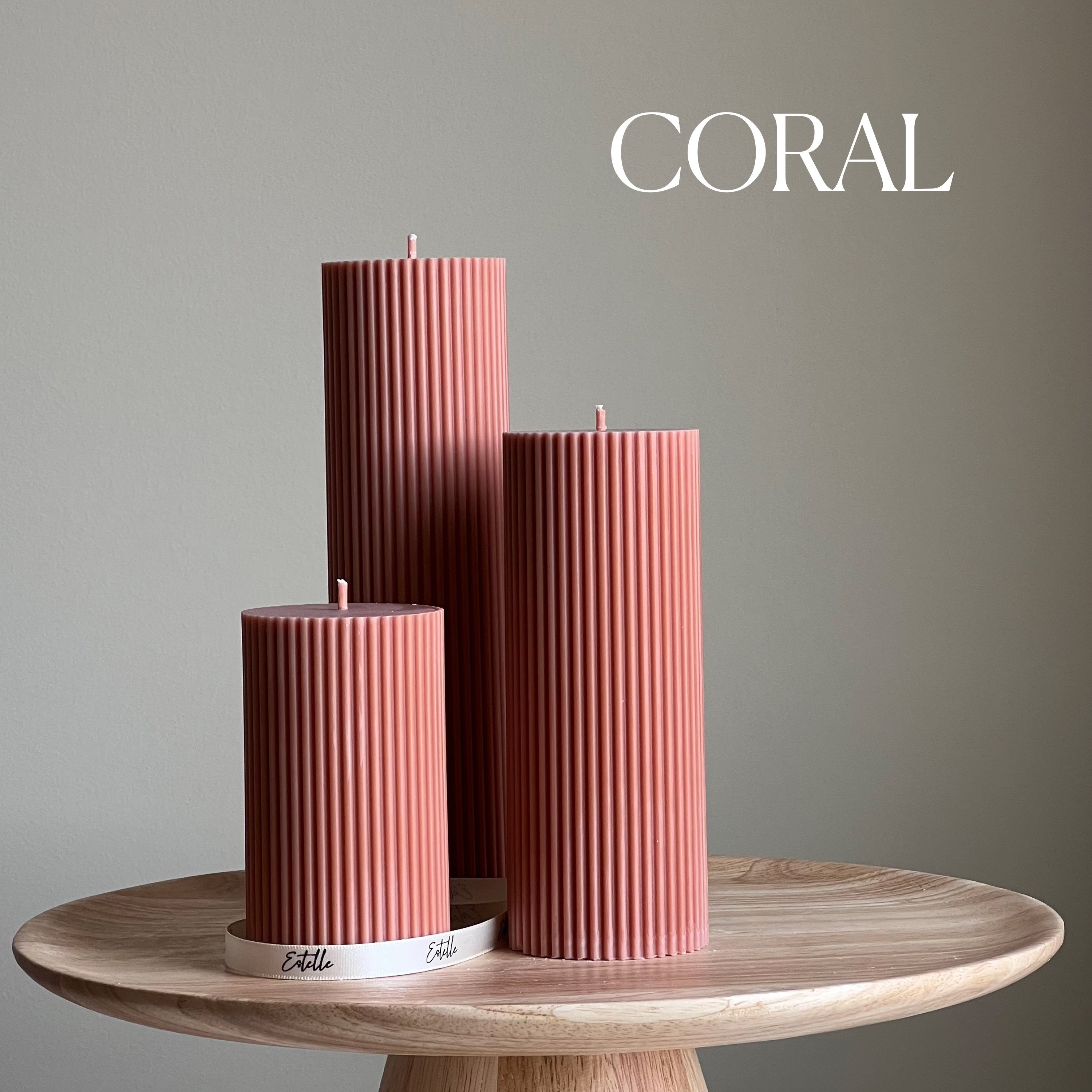 Ribbed Pillar Candle-1