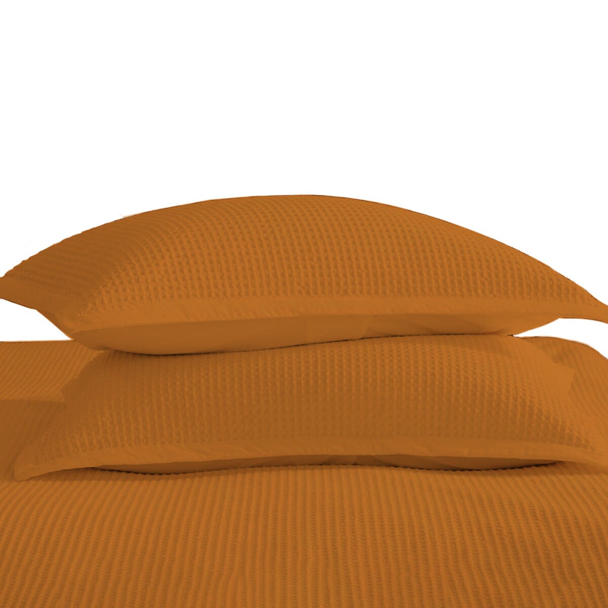 Mustard Yellow - Waffle Weave | Pure Cotton, Pure Linen or Linen Cotton Mix | 3 Piece Duvet Cover Set | Handmade | Pre-washed | Soft-3