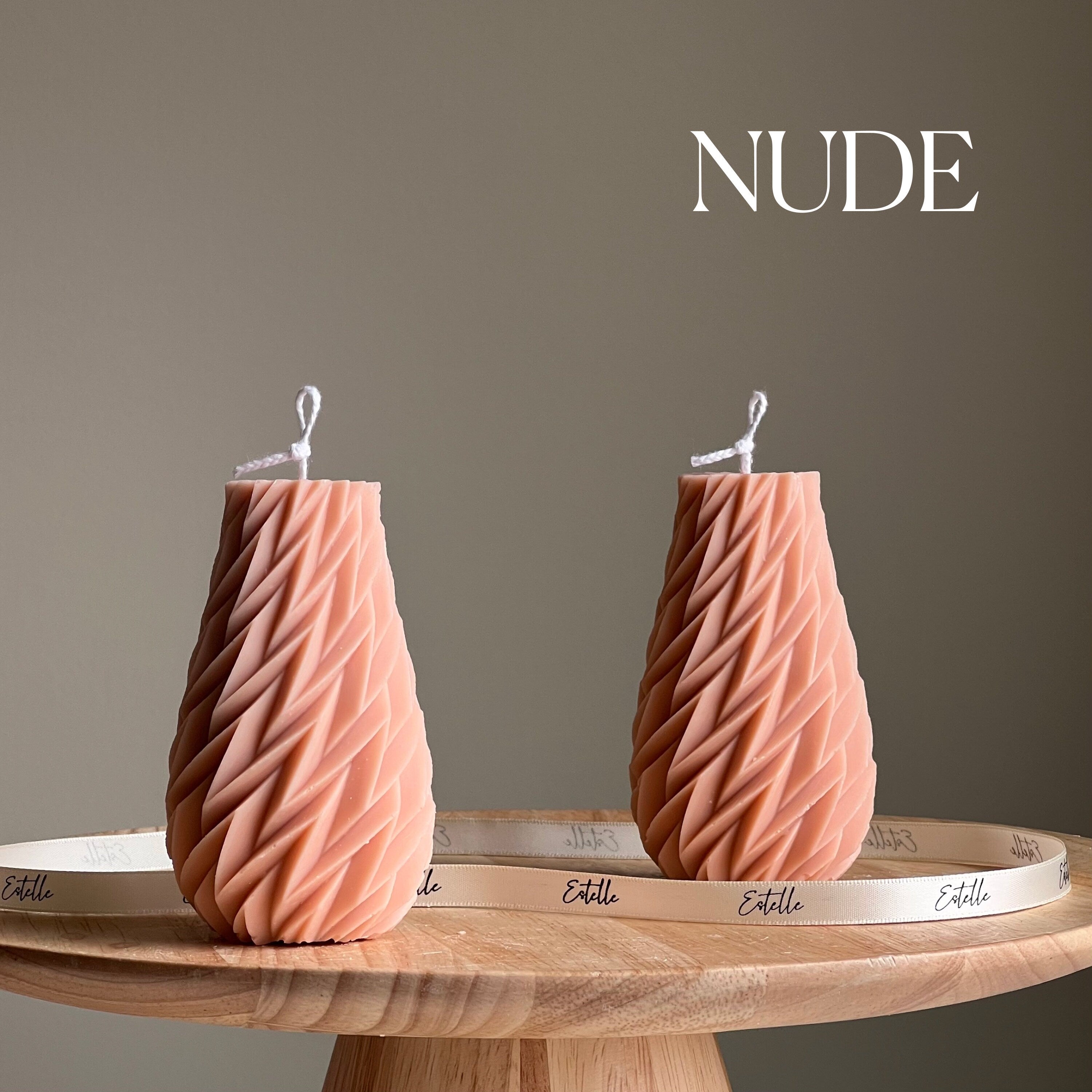 Geometric Wavy Pillar Candle-1