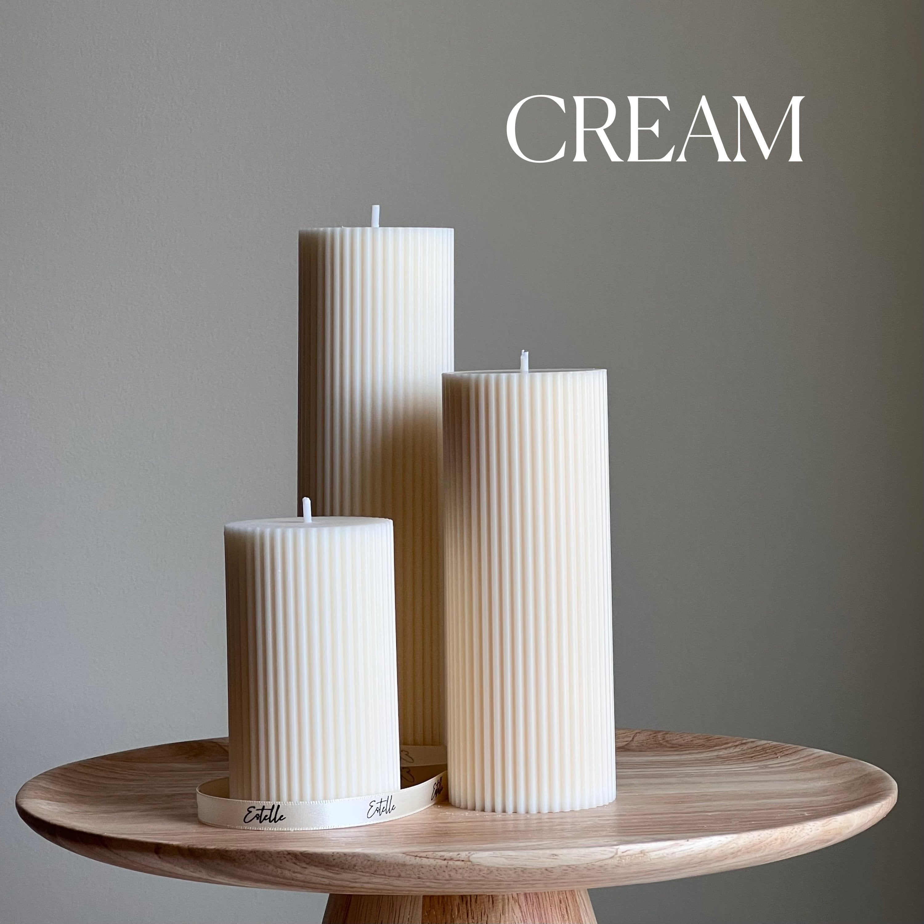 Ribbed Pillar Candle-3