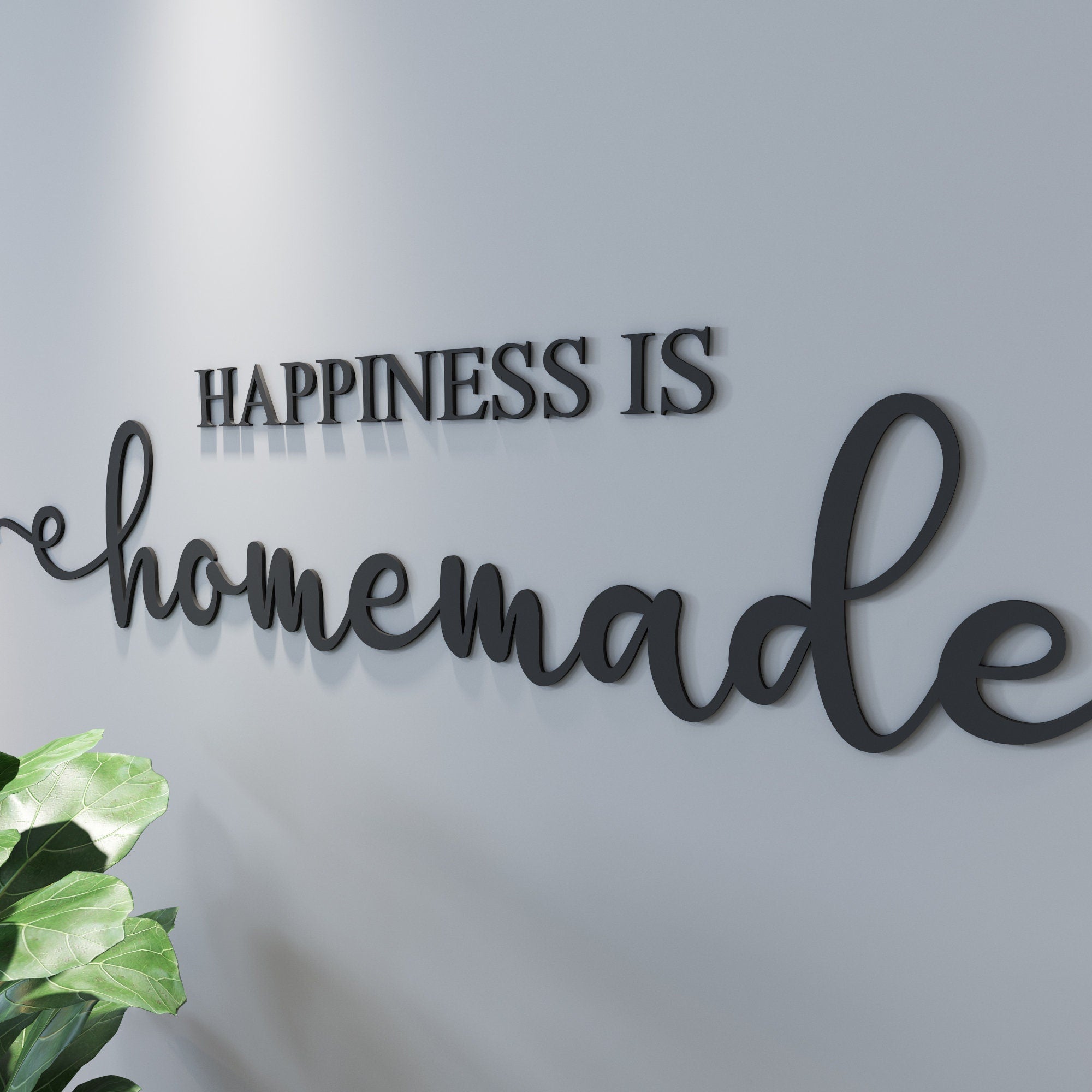 Happiness is homemade, Inspirational Wall Art, Sign for your Kitchen Decor, Lettering Art, Dining Room Quote, SKU:HAHO-1