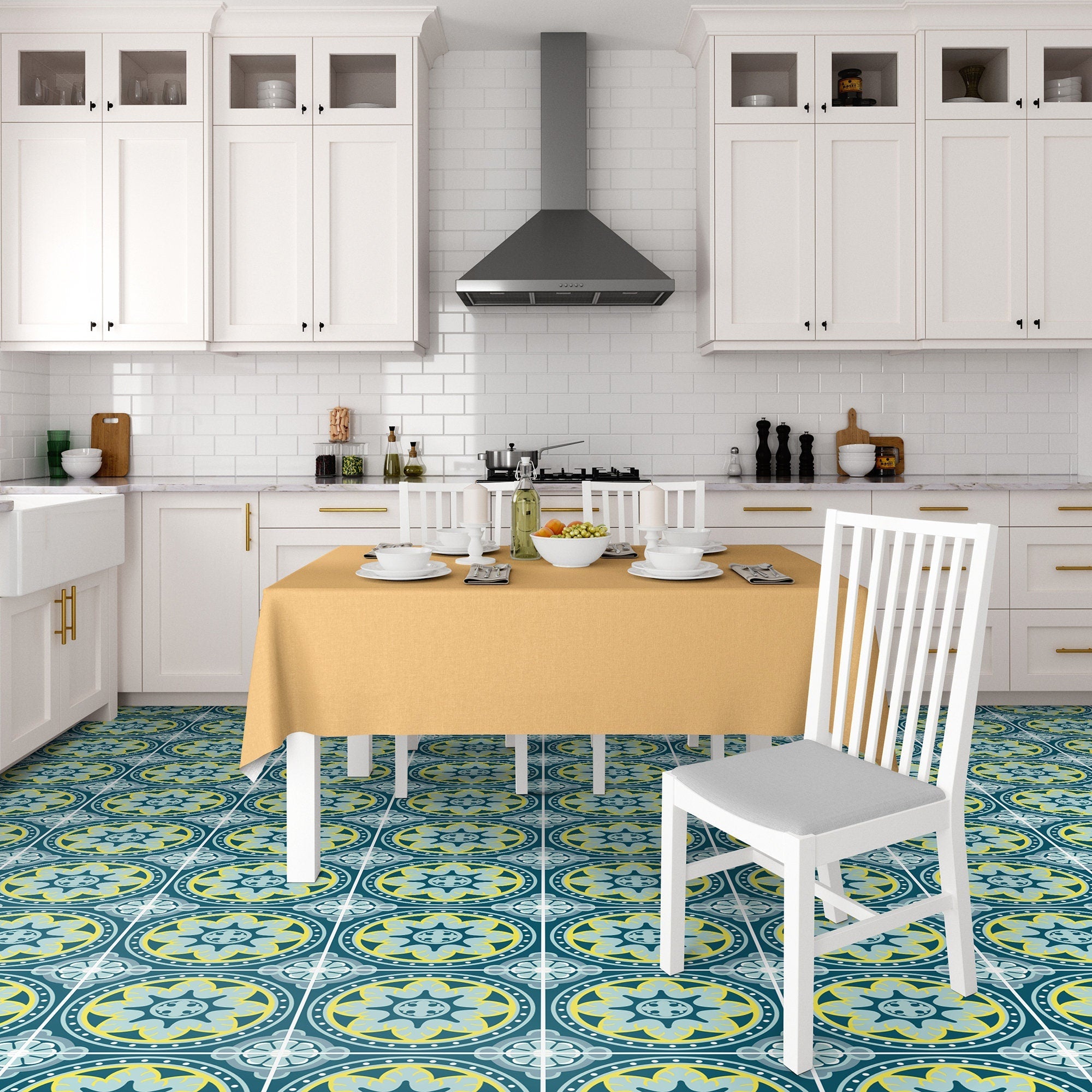 Vinyl Flooring, Carrelage Adhésif, Fliesenaufkleber, Vinyl Floor Tiles, Tile Stickers, Tile Decal, Stair Stickers, Pack 48 - SKU:ABAAFL-2