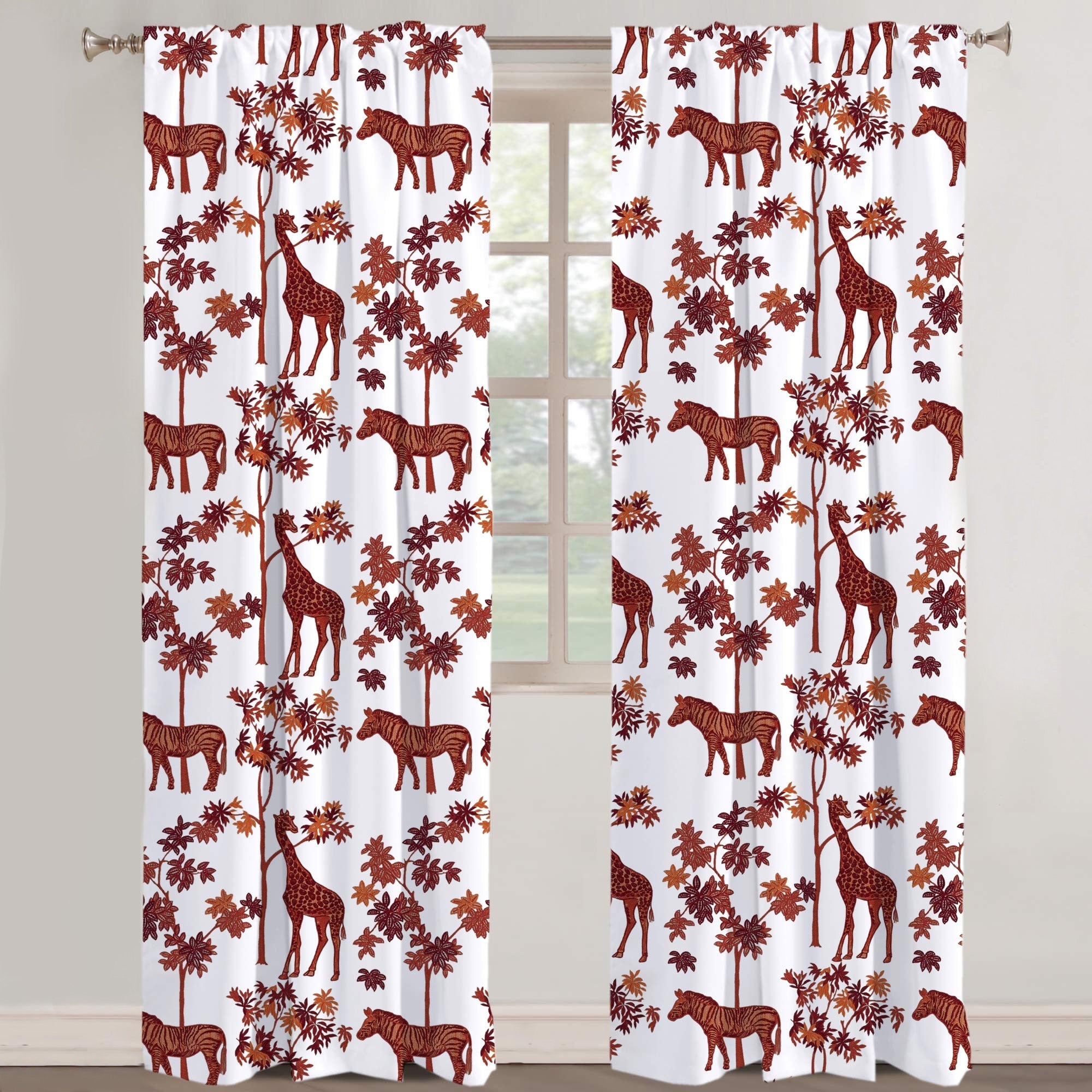 Natalia - Set of 2 Panels Crewel Embroidered Curtains | Linen Cotton Mix | Fully Embroidered | Lined-1