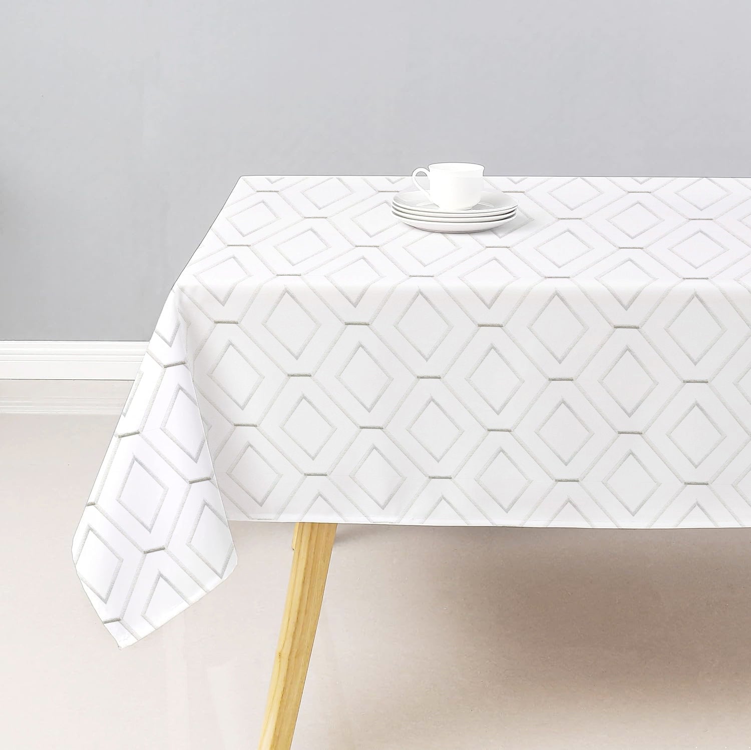 Ember- Crewel Embroidered Tablecloth | Linen Cotton Mix | Soft | Handmade | Cotton Linen Backing | Customisable Sizes-1