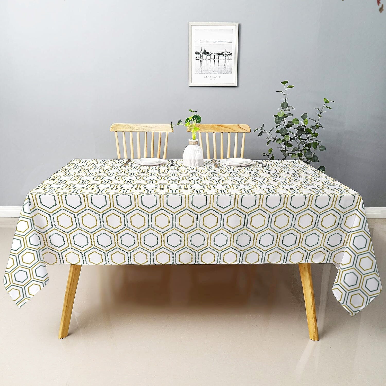 Evangeline- Crewel Embroidered Tablecloth | Linen Cotton Mix | Soft | Handmade | Cotton Linen Backing | Customisable Sizes-0