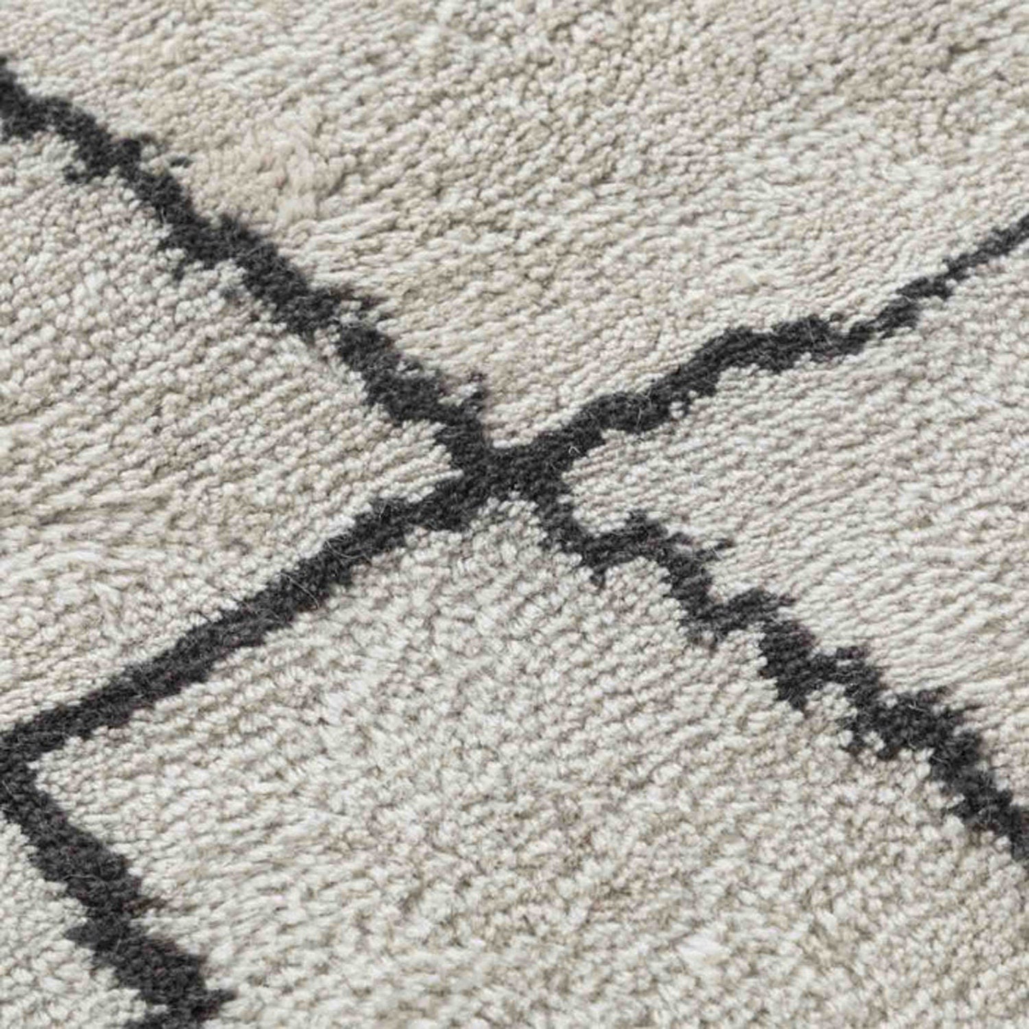 Black and White - Handcrafted Rug/Carpet | Pure Wool | Hand Tufted | High Pile | High Density | Yarn Dyed-1