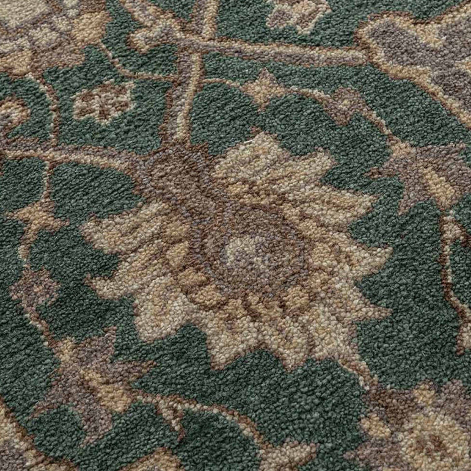 Radin - Handcrafted Rug/Carpet | Pure Wool | Hand Tufted | High Pile | High Density | Yarn Dyed | Green, Brown, Beige |-2