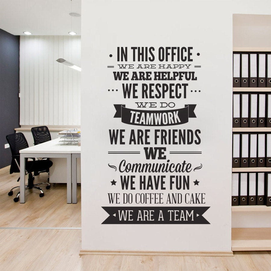 Office Decor Typography - Wall Art Sticker, In This Office for walls or furniture - Office Sticker  - Motivational Decals - SKU:THOFFSTK-0