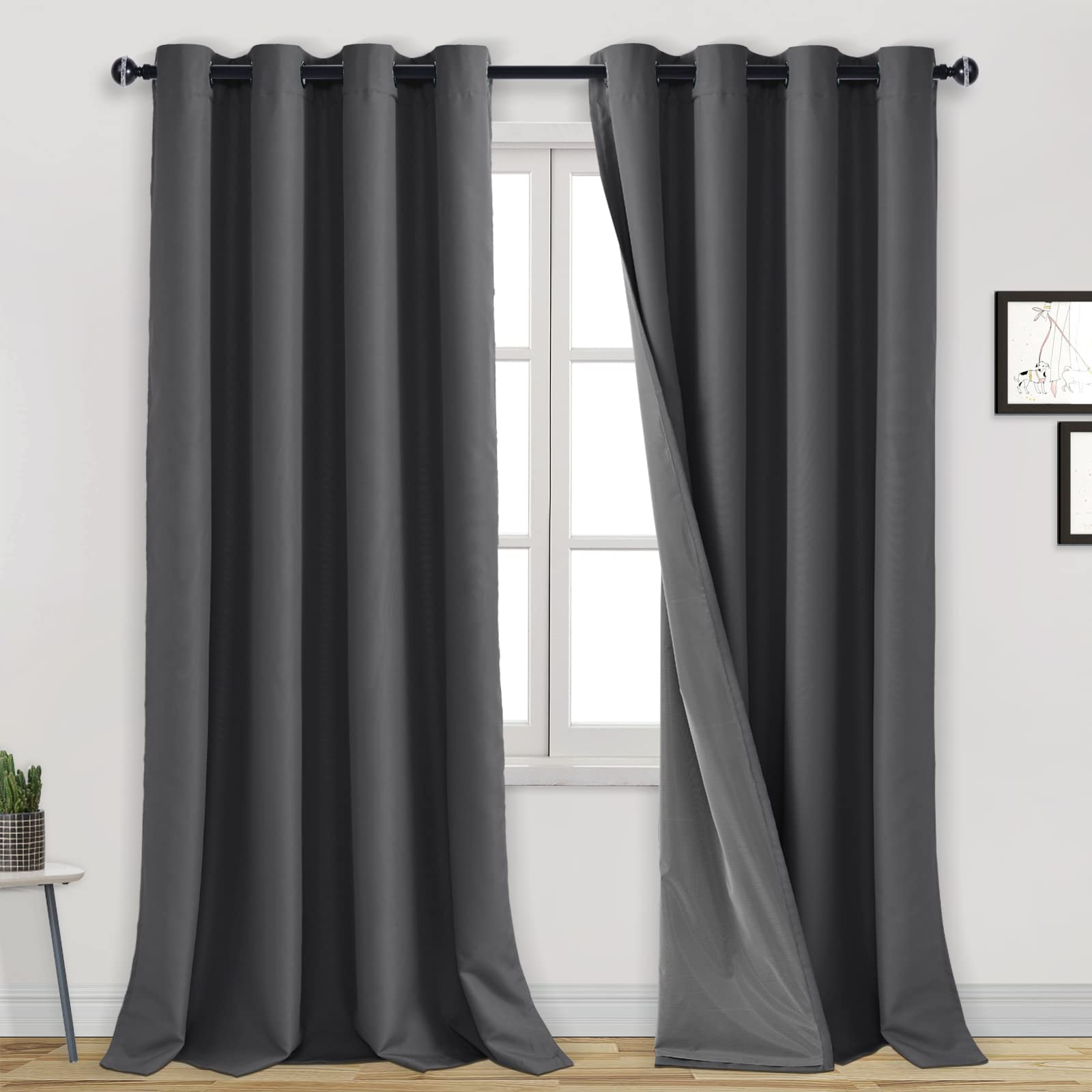 DWCN 100% Blackout Curtains with Grommet Top Design-9