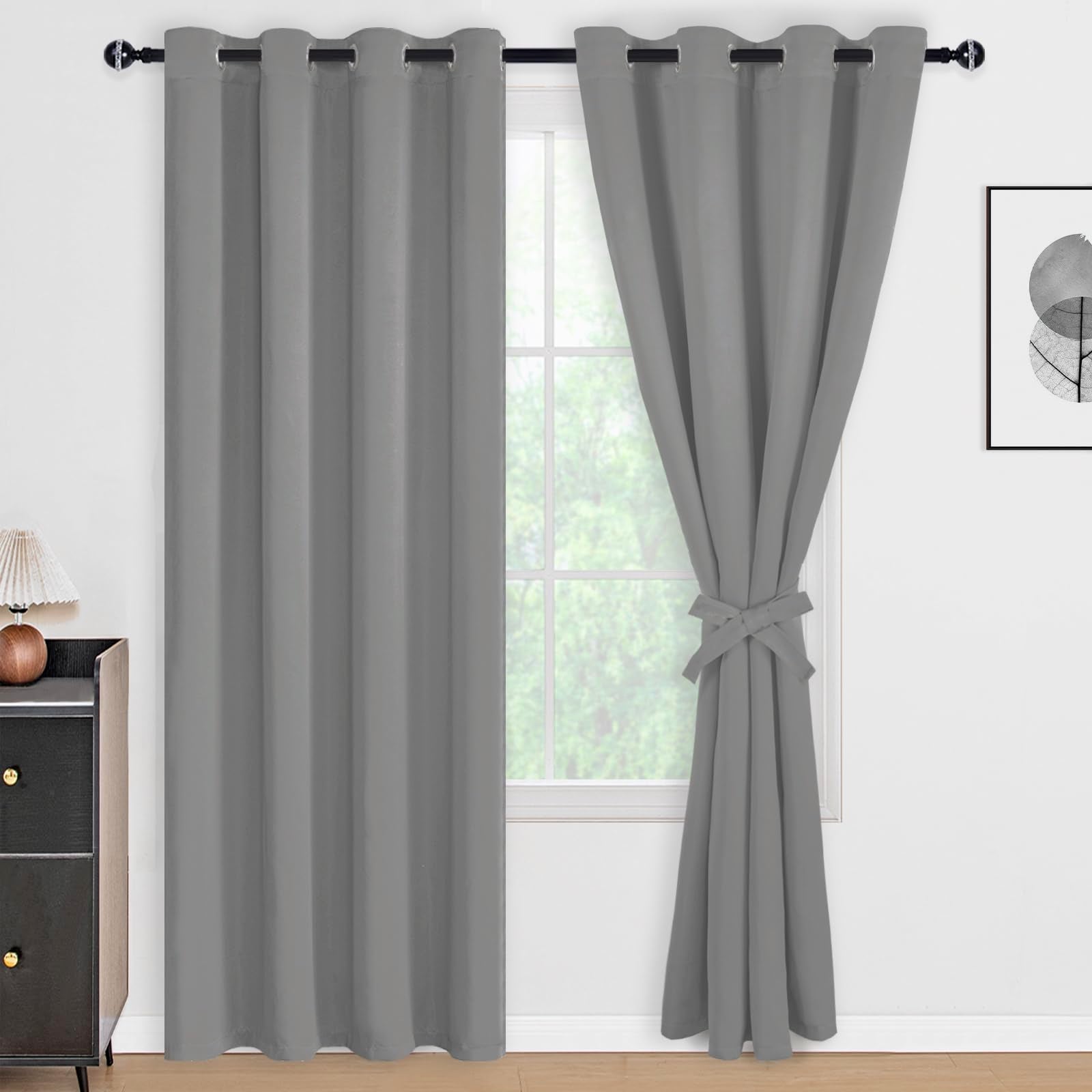 DWCN 100% Blackout Curtains, Set of 2 Panels-8