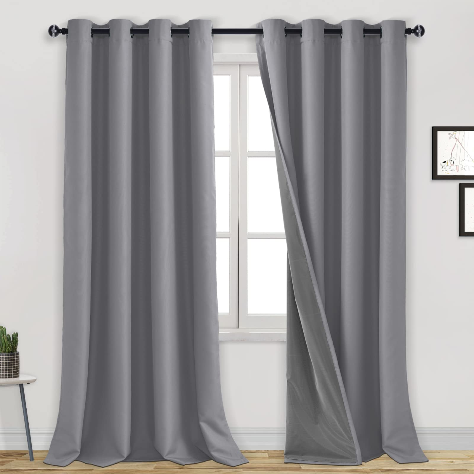 DWCN 100% Blackout Curtains with Grommet Top Design-7