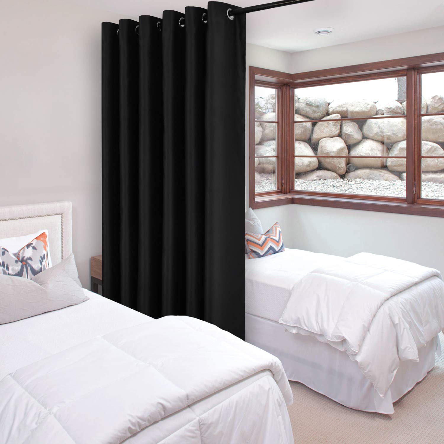 DWCN Room Divider Blackout Curtain, 1 Grommet Curtain Panel-6