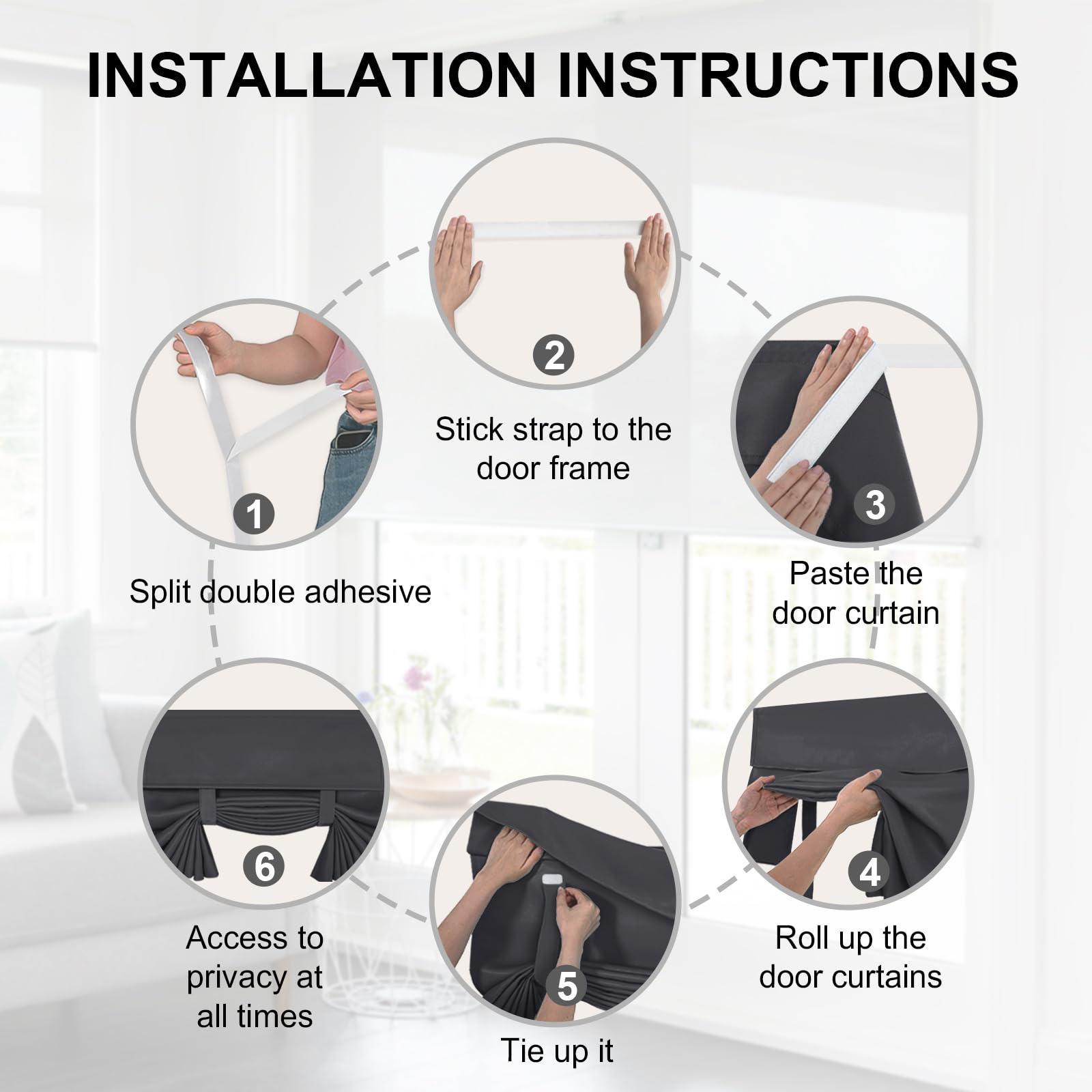 DWCN French Door Curtains, Set of 1 Panel-2