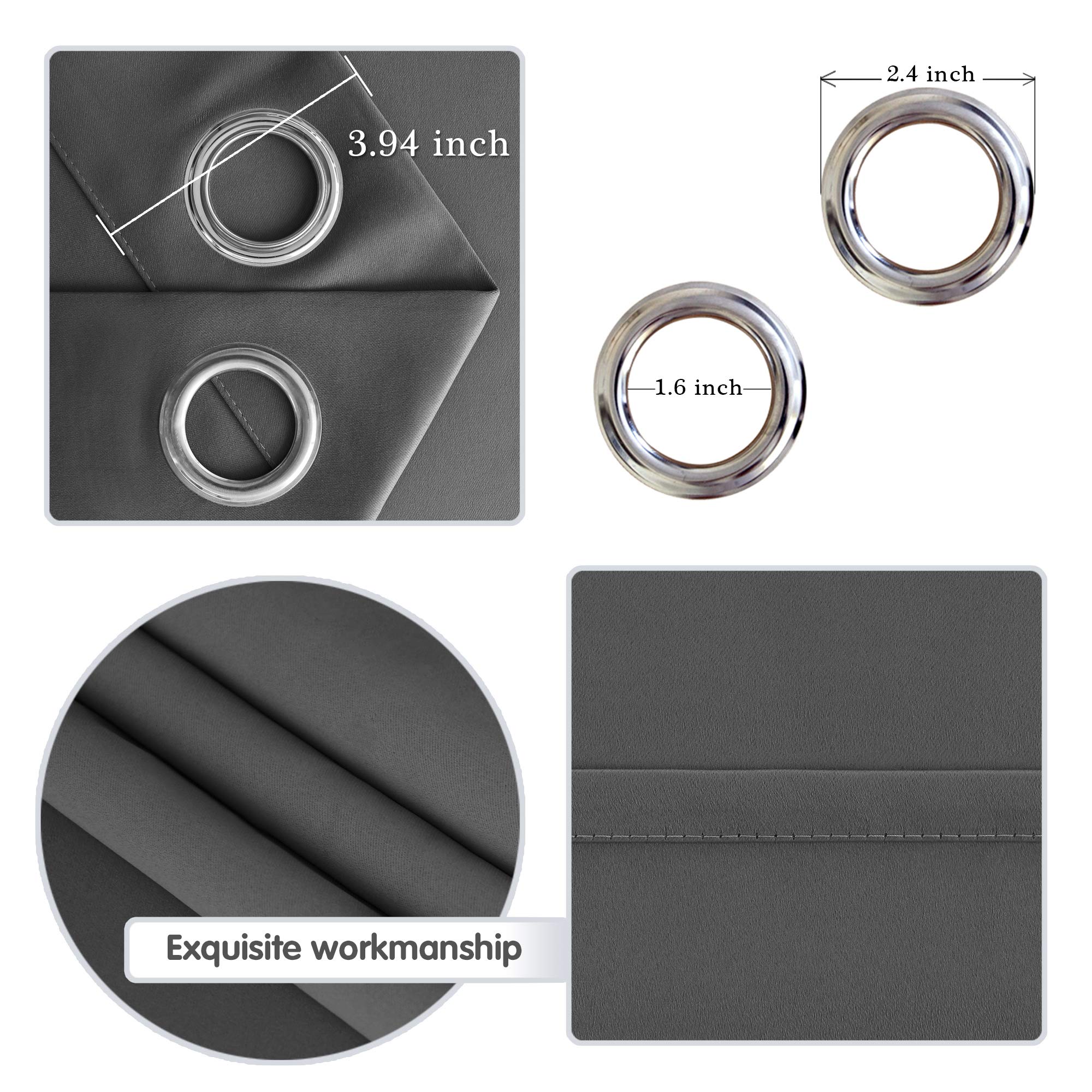 DWCN Room Divider Blackout Curtain, 1 Grommet Curtain Panel-3