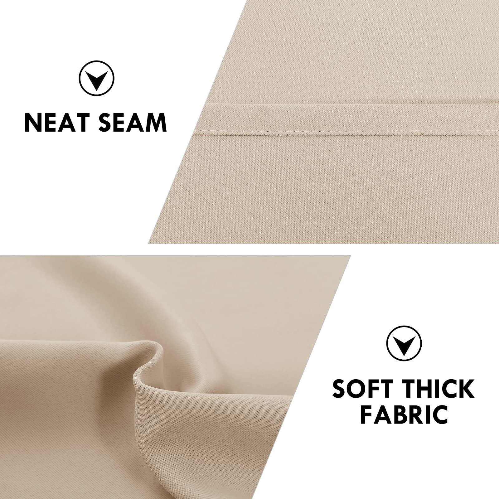 DWCN Rod Pocket Blackout Curtains, Set of 2 Panels-4