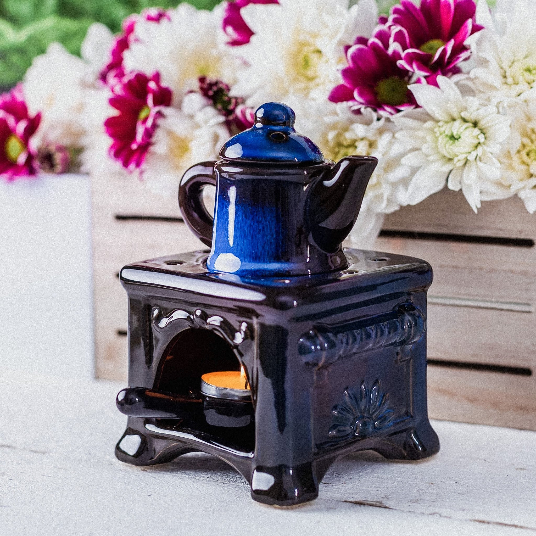 Teapot Essential Oil Wax Melt Warmer Burner-0